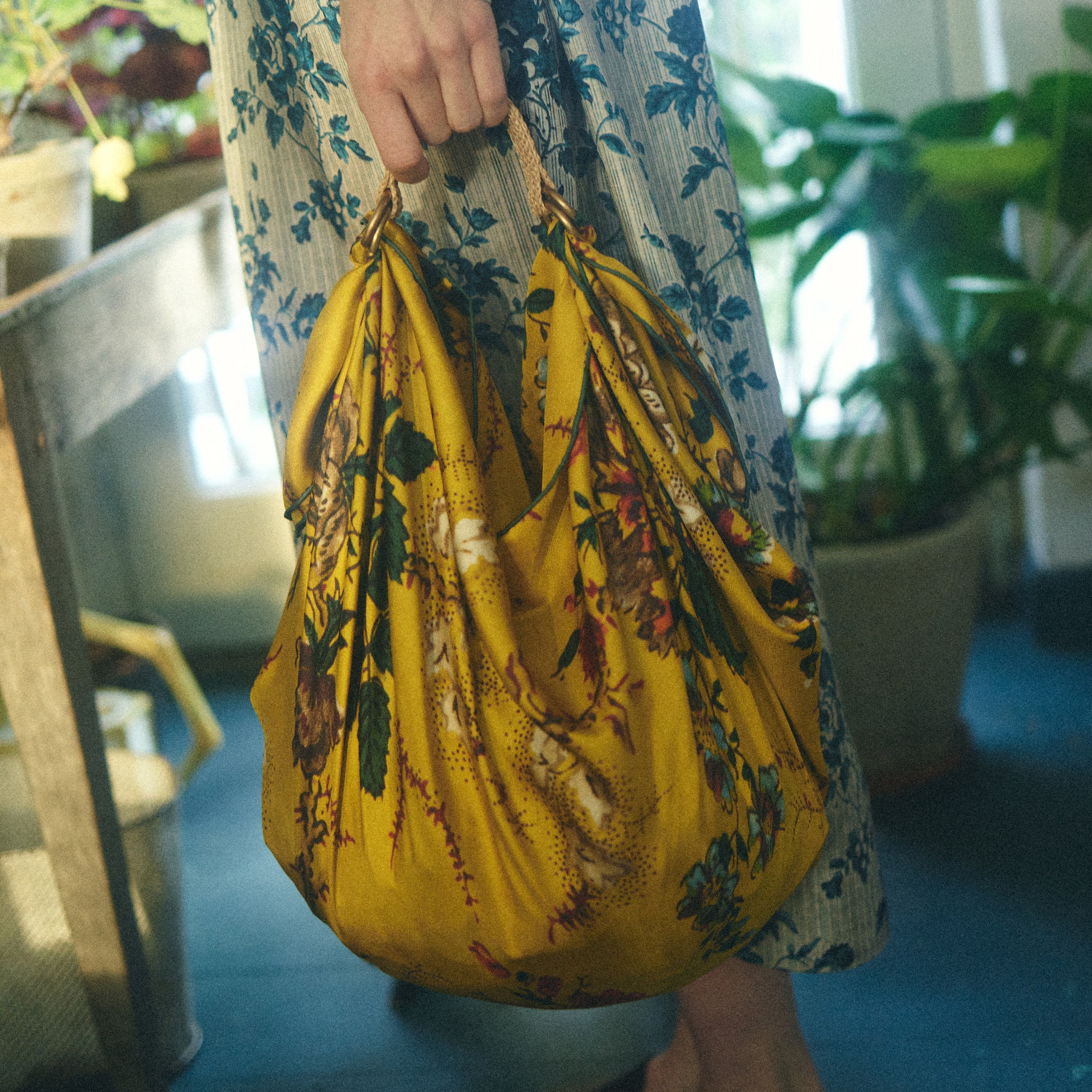 Tapis Noir Adele Kort Bambus Håndtag Other Beige