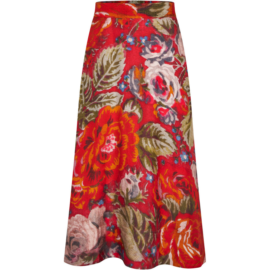 Tapis Noir Caroline Silk Skirt - Pink Skirt Pink