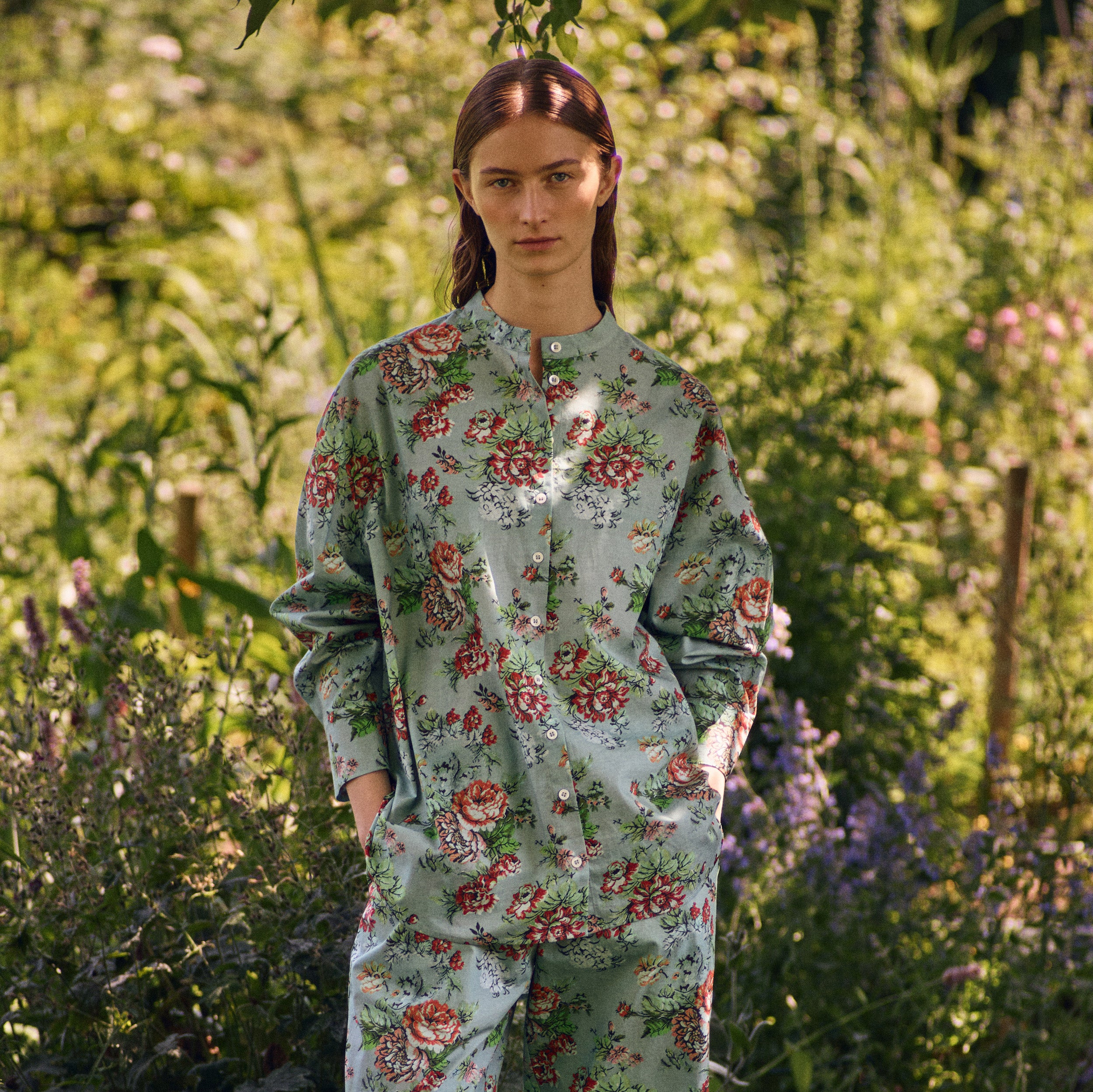 Tapis Noir Celina Cotton Shirt - Green Shirt Grøn