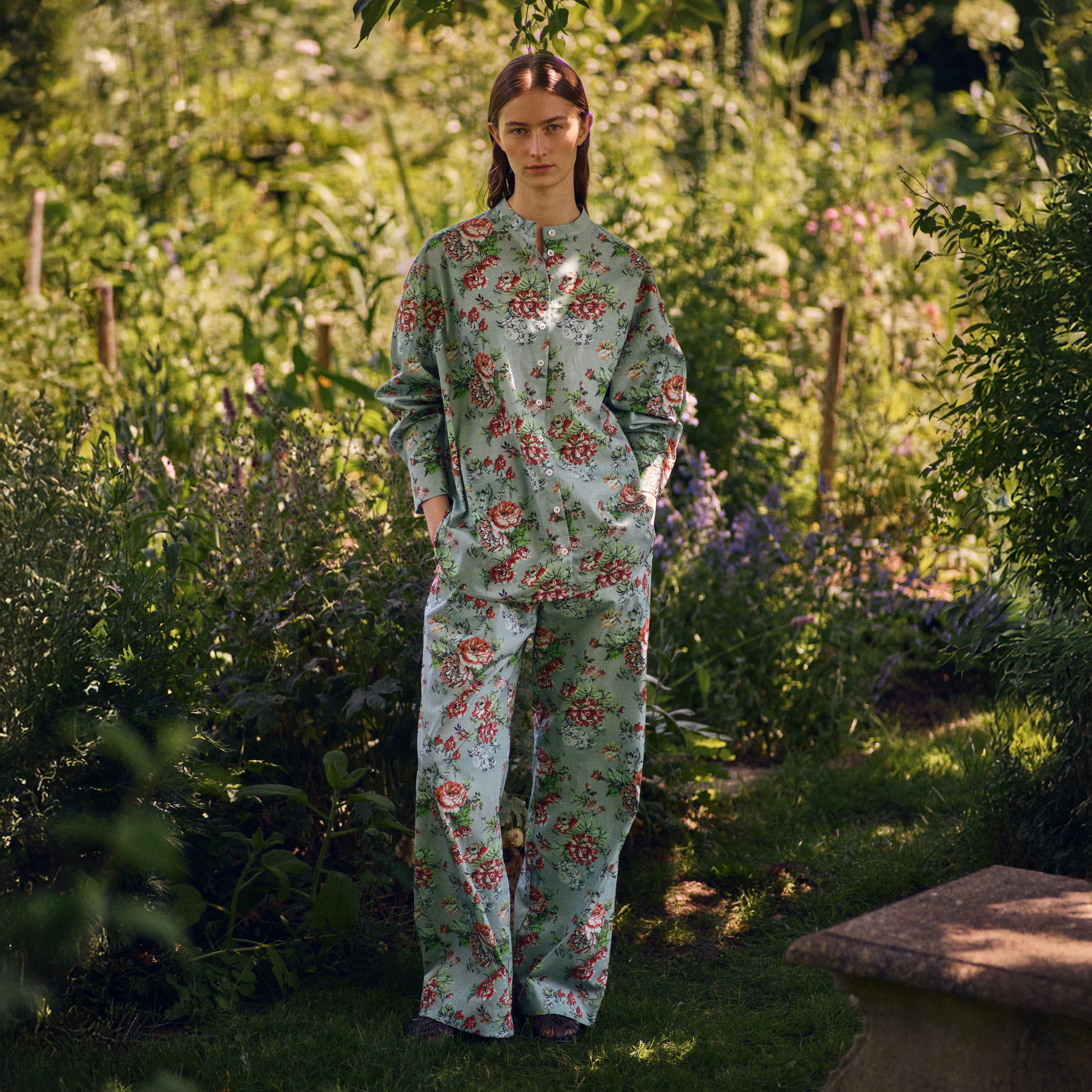 Tapis Noir Celina Cotton Shirt - Green Shirt Grøn