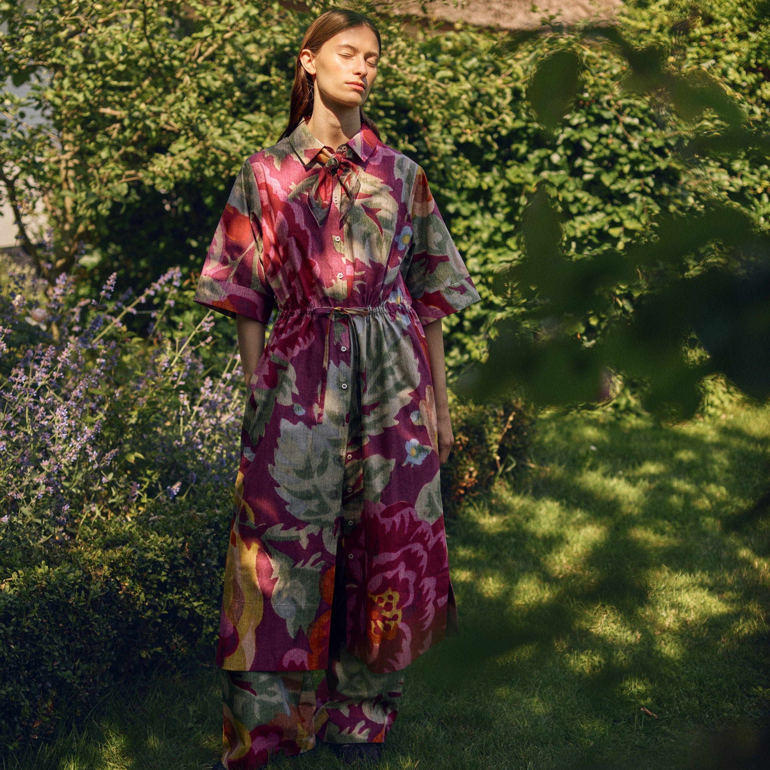 Tapis Noir Chloe Bomuld Kjole - Blå Dress Purple