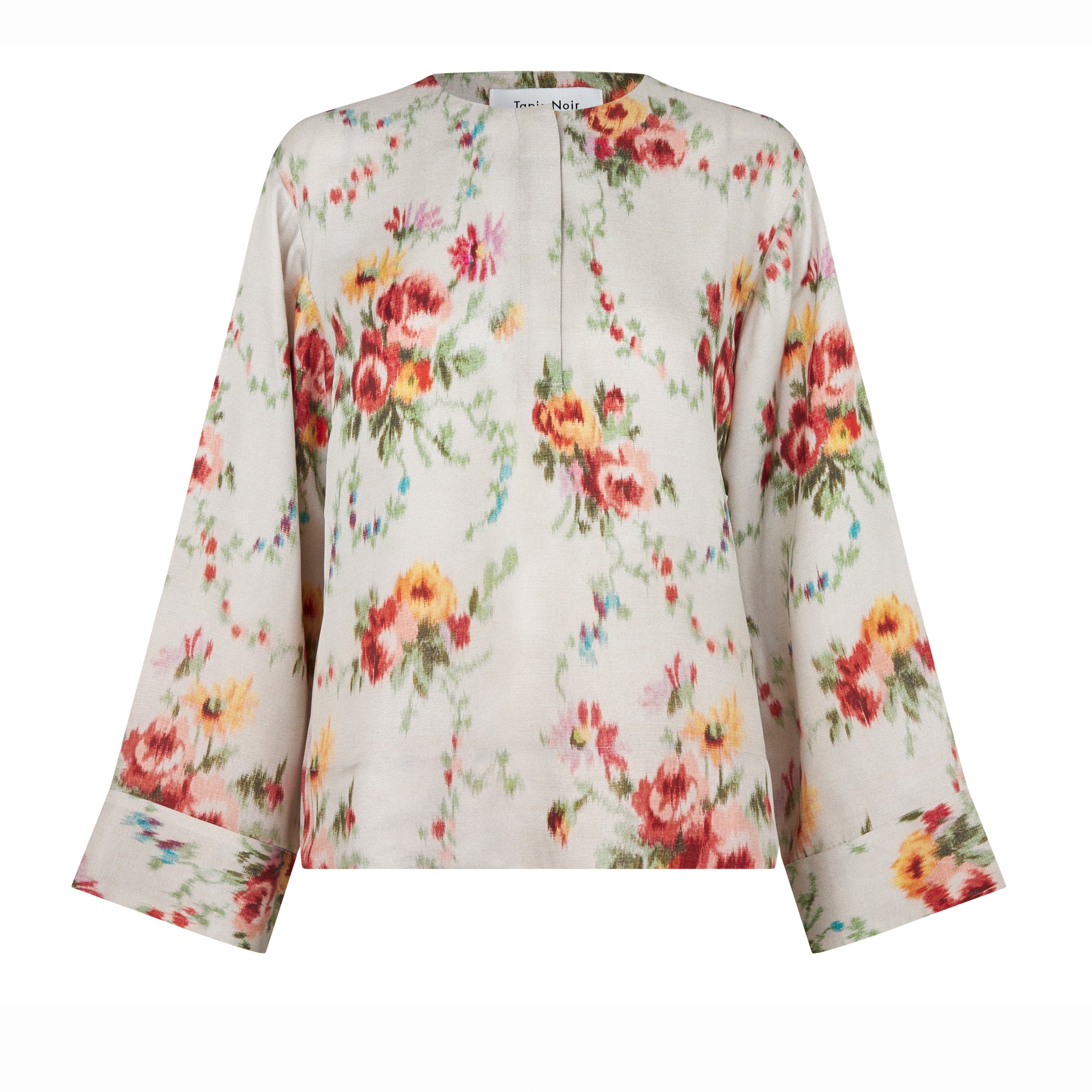 Tapis Noir Danielle Silk Top - White Top Hvid