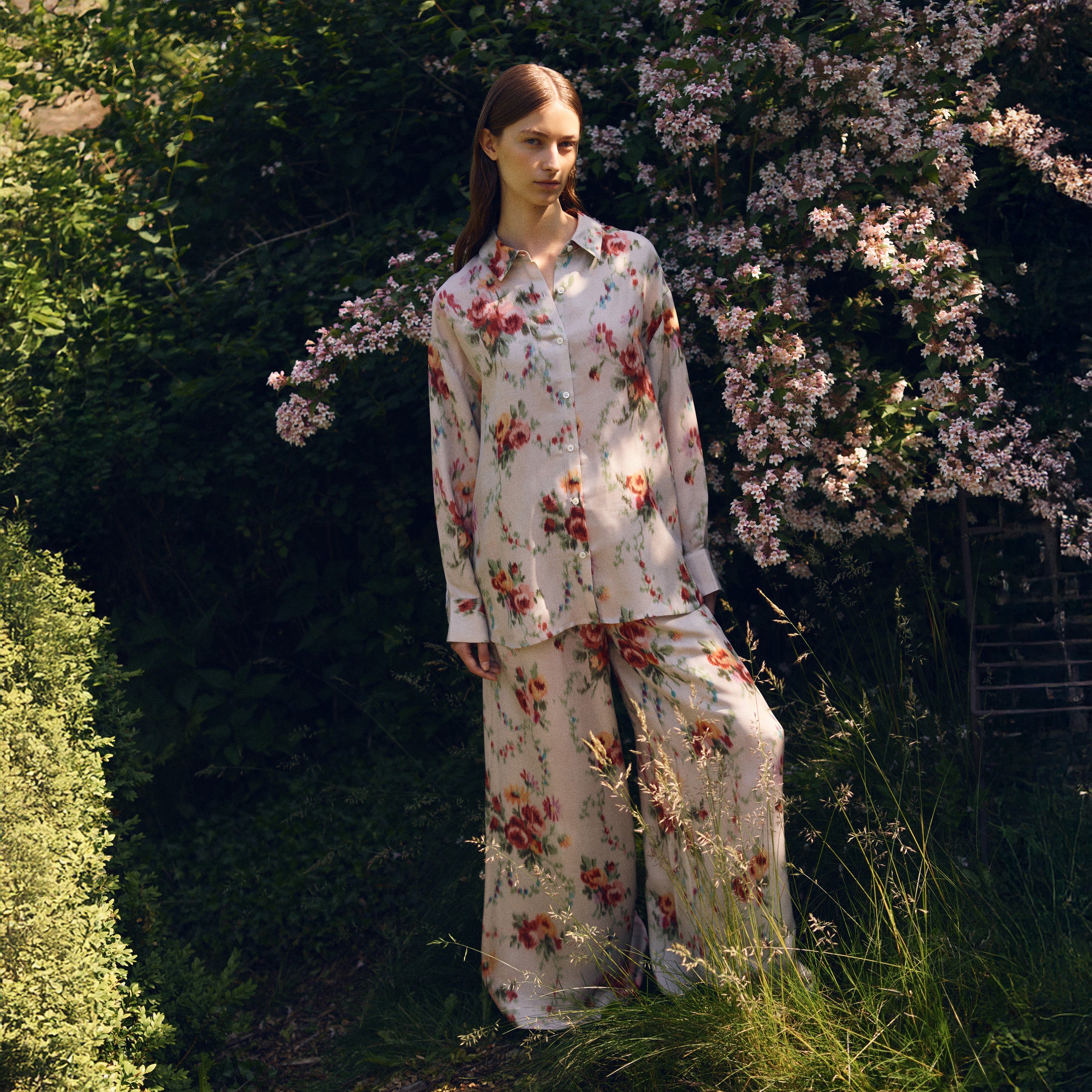 Tapis Noir Darla Silk Shirt - White Shirt Hvid