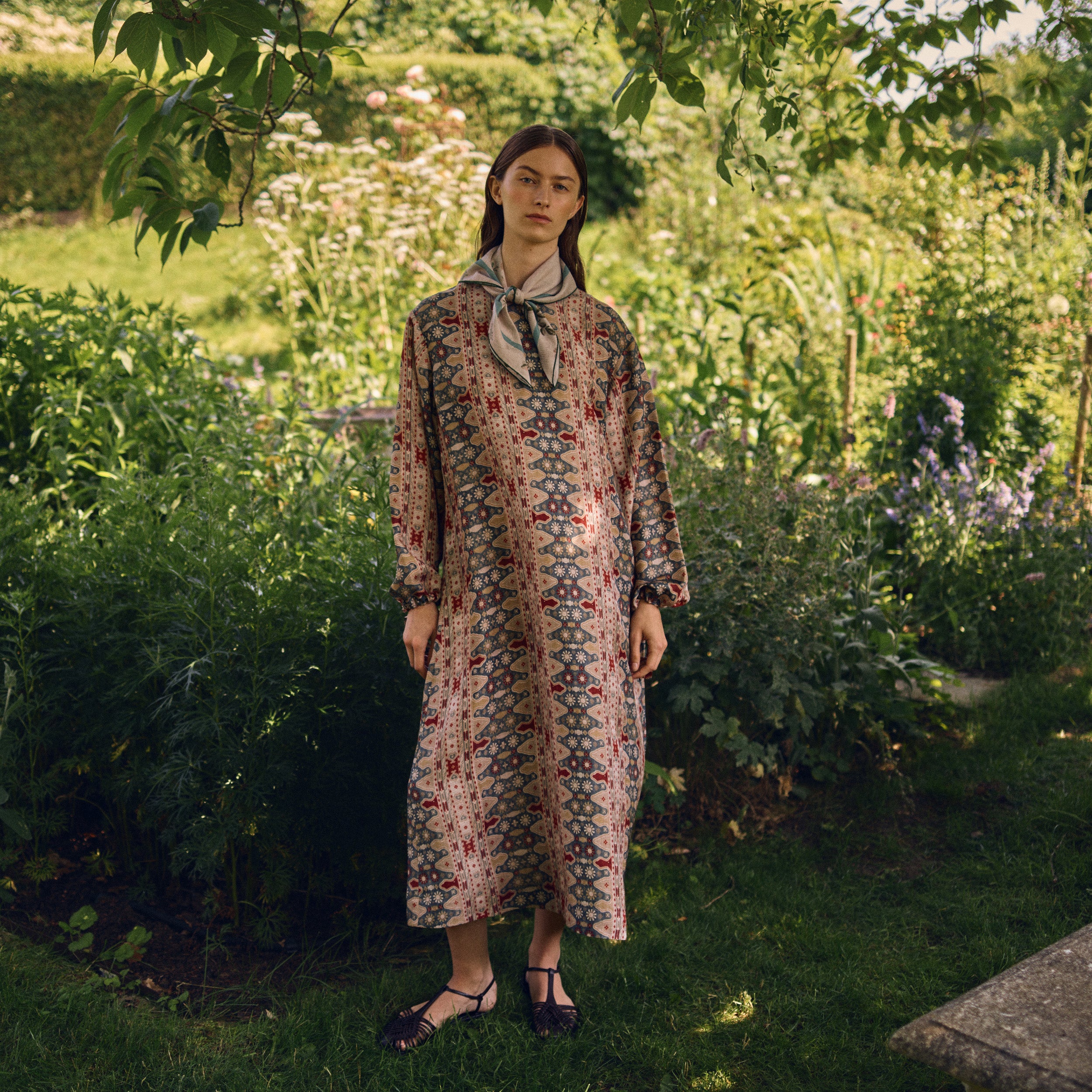 Tapis Noir Deidre Silk Dress - Turquoise Dress Grøn