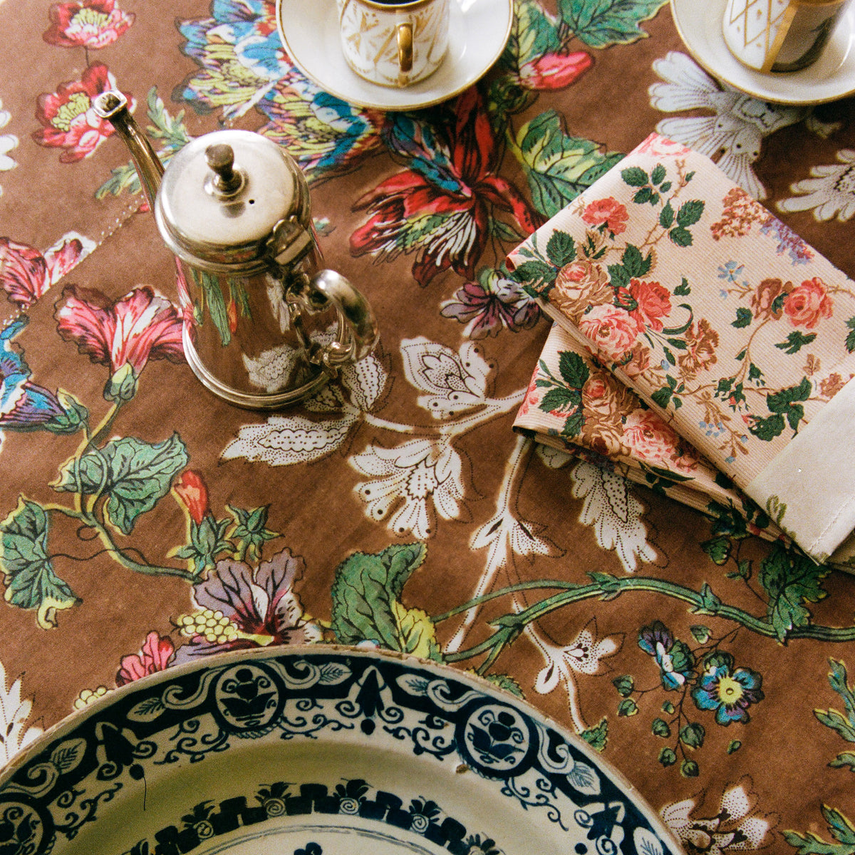 Tapis Noir Dug Gladys - 140x295cm Tablecloth Brun