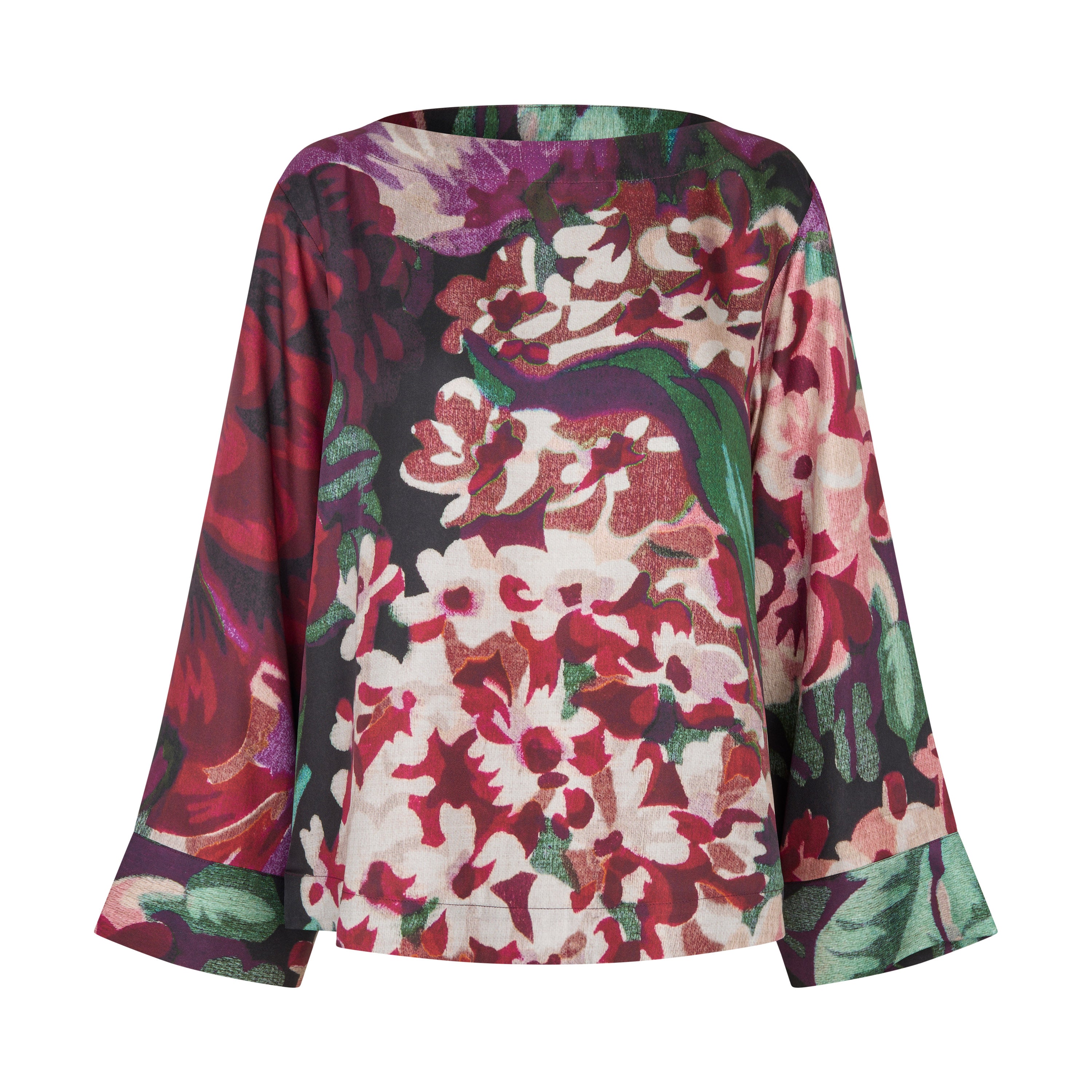 Tapis Noir Felicity Silk Top - Purple Top Brun