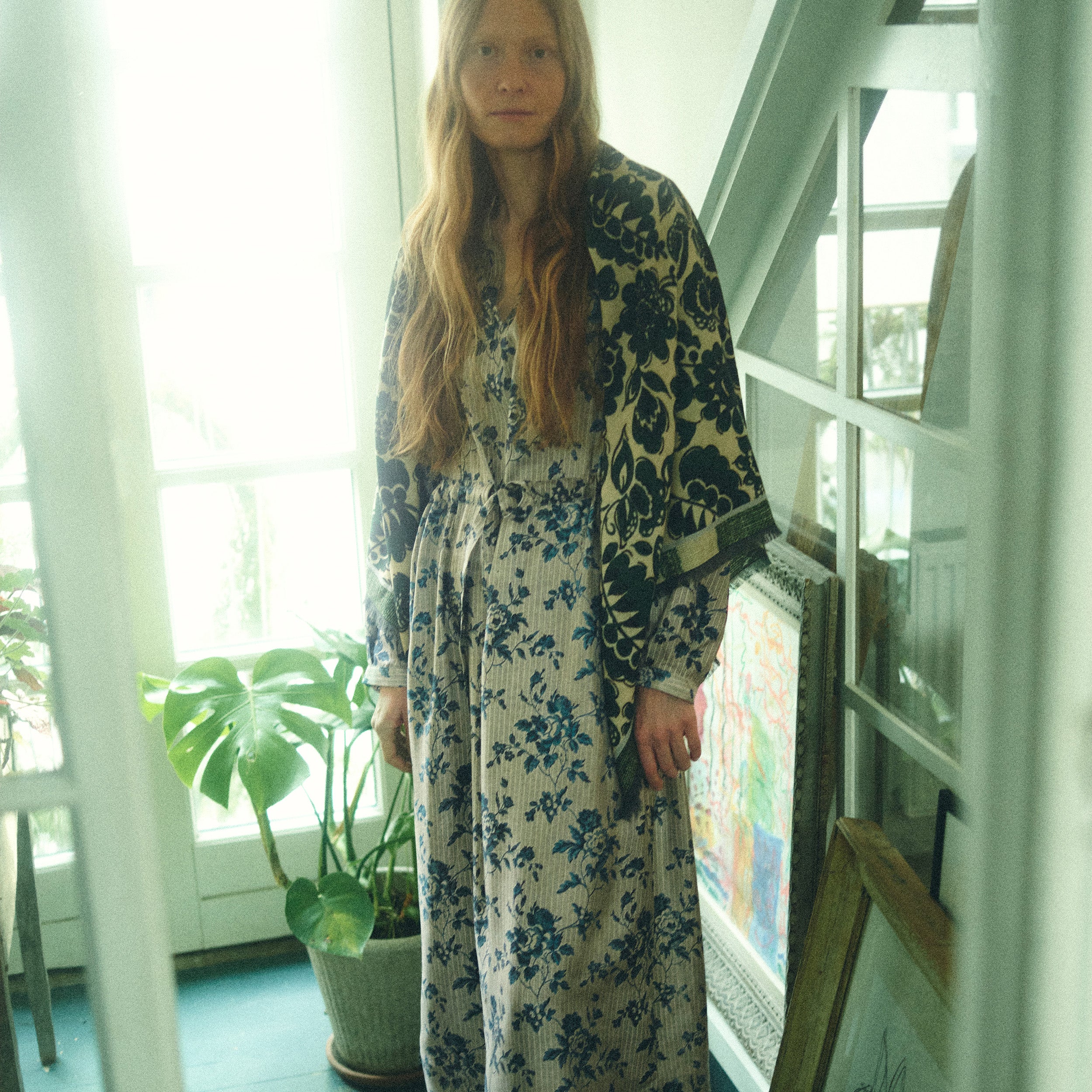 Tapis Noir Fiona Silk Dress - Blue Dress Mørkeblå