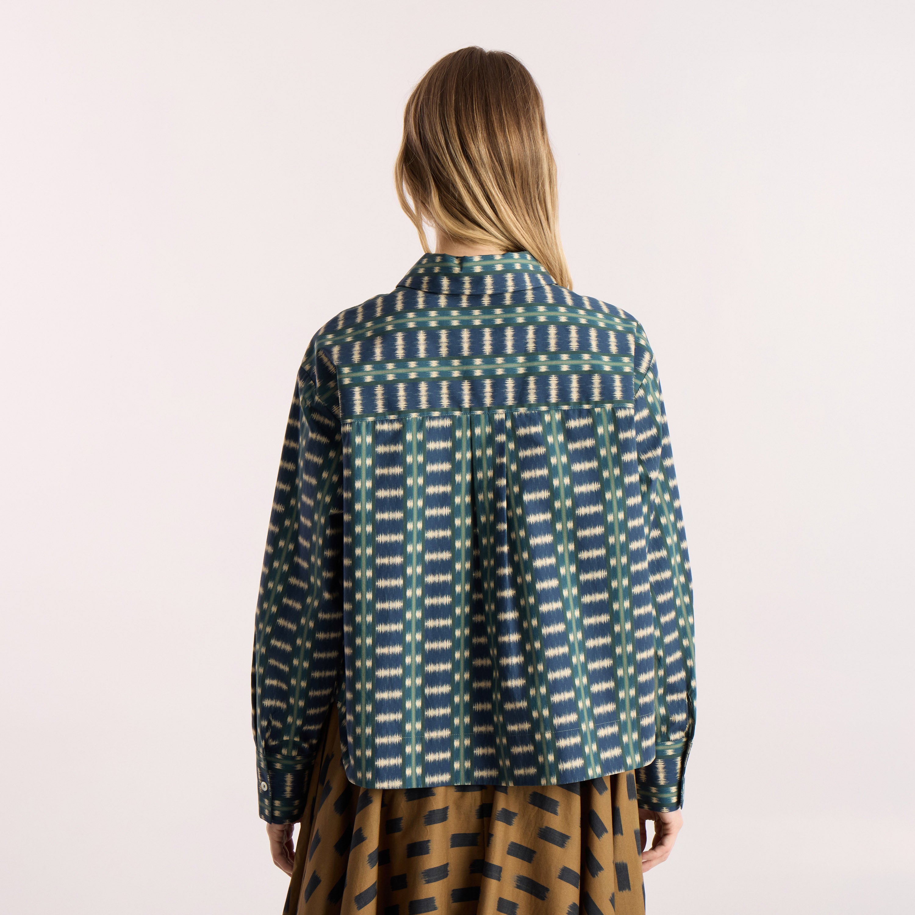 Tapis Noir Frances Cotton Shirt - Blue Shirt Mørkeblå