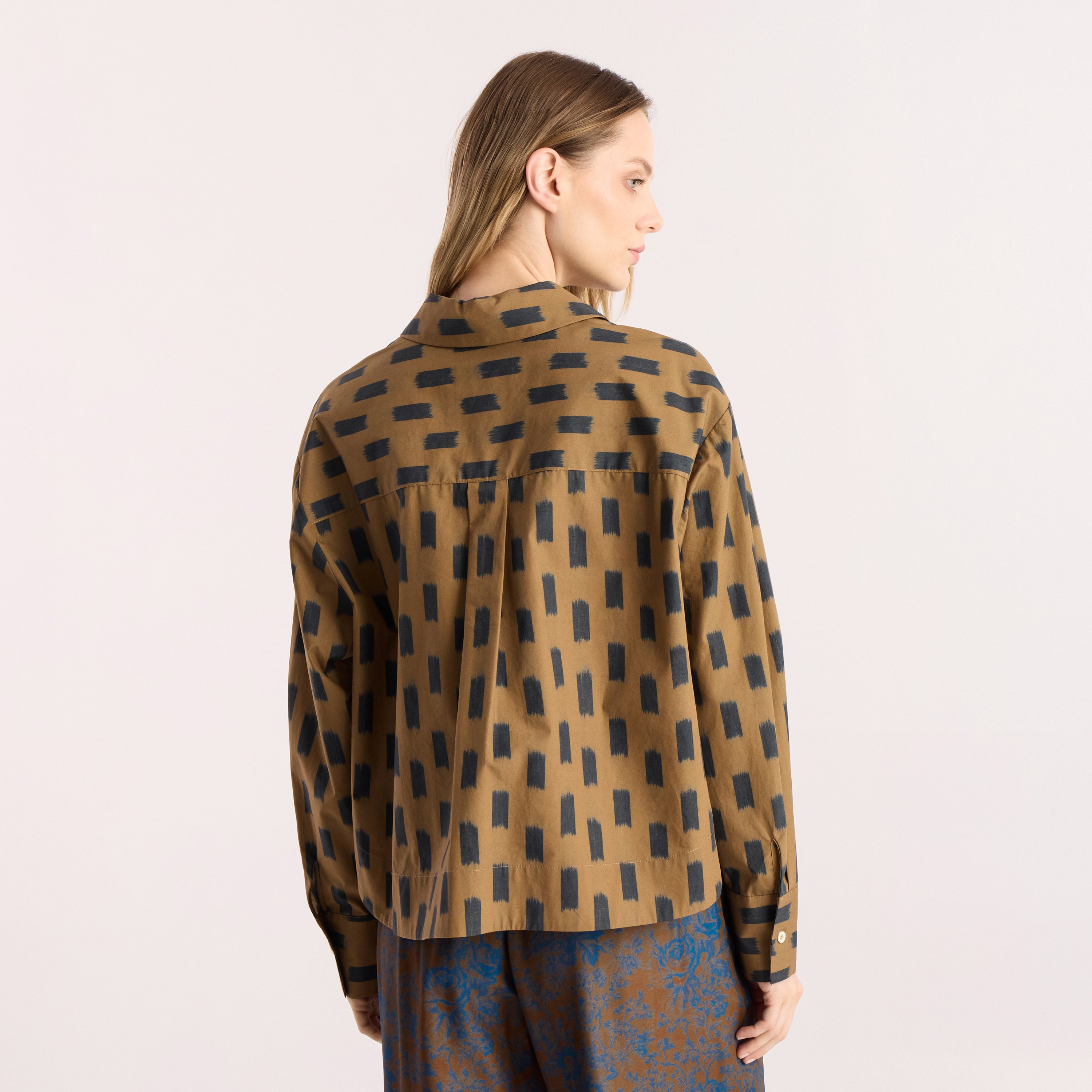 Tapis Noir Frances Cotton Shirt - Camel Shirt Beige