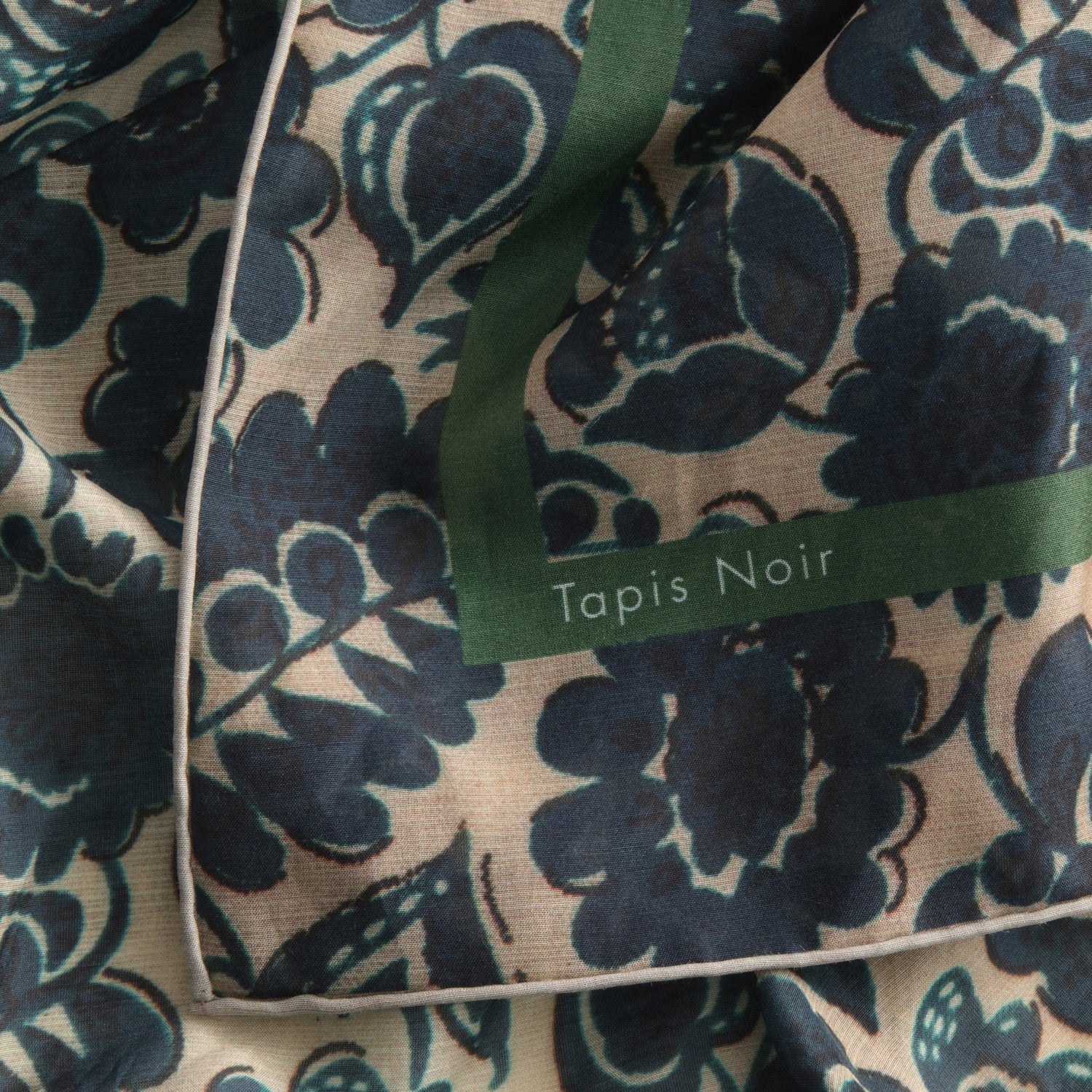 Tapis Noir Let Blå Blomster Tørklæde Light Blomsterprint