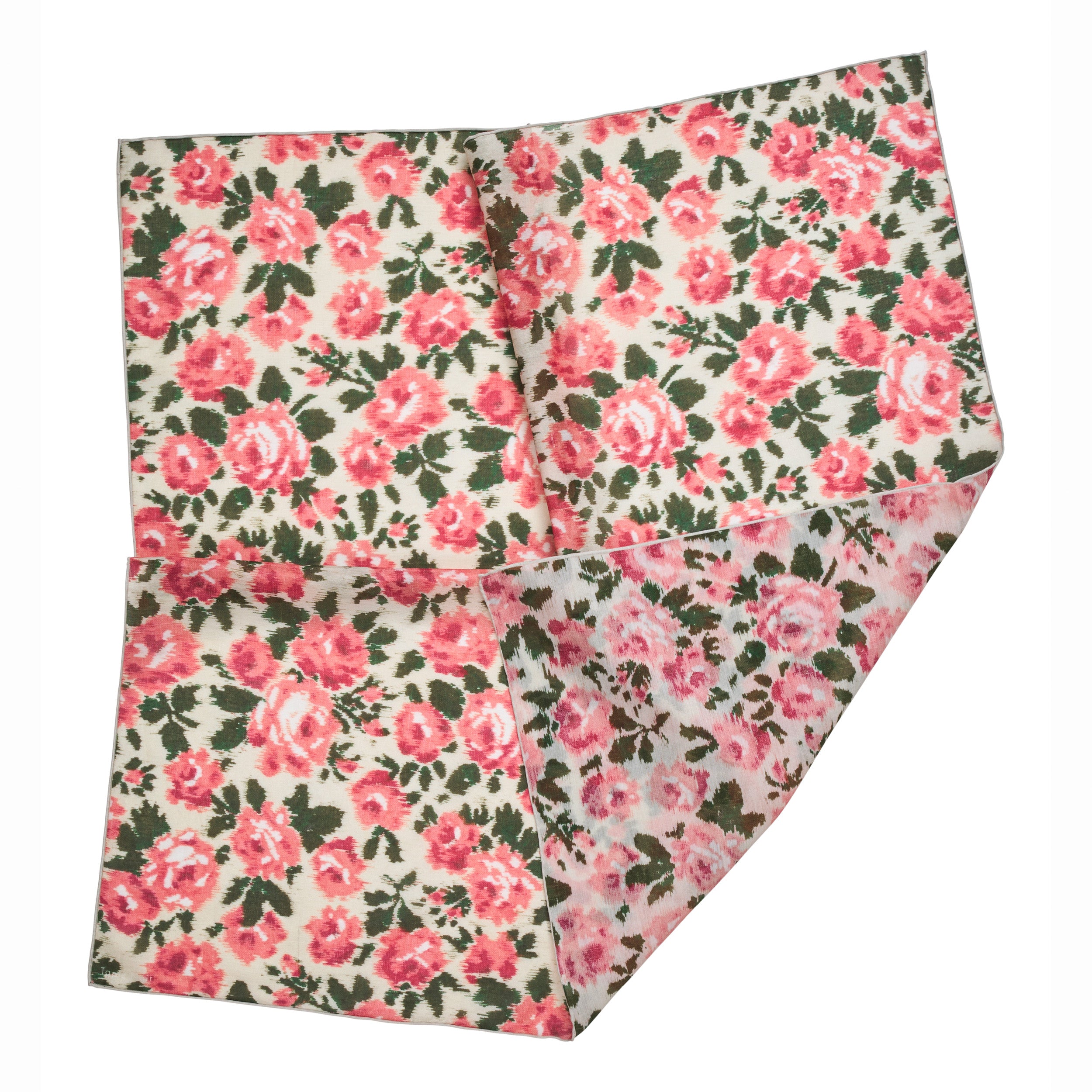 Tapis Noir Let Blomstret Patchwork Tørklæde Light Small (67x67cm) Lyserød