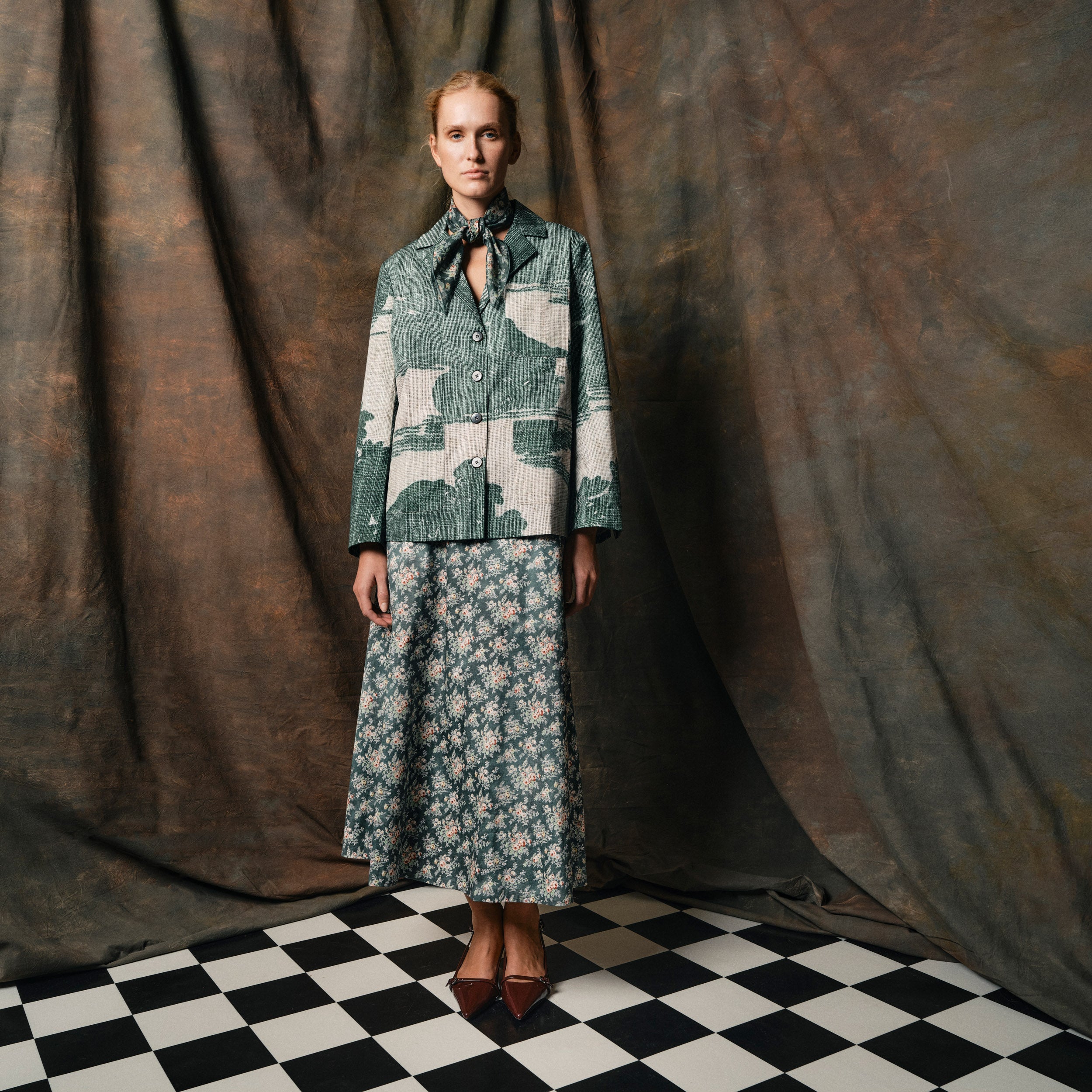 Tapis Noir Let Darcy Tørklæde Light Grøn