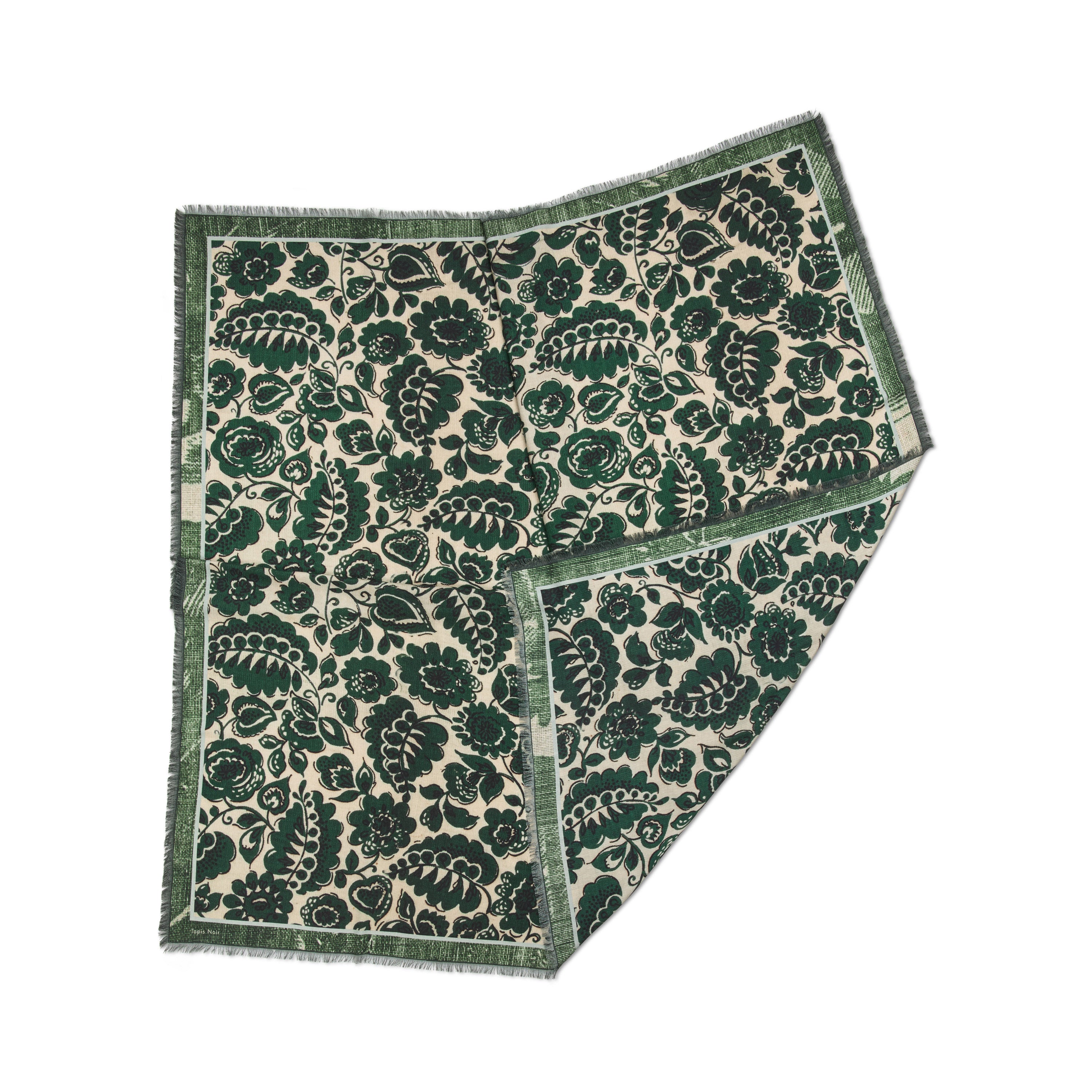 Tapis Noir Stort Gianna Uld Tørklæde Wool Large Grøn
