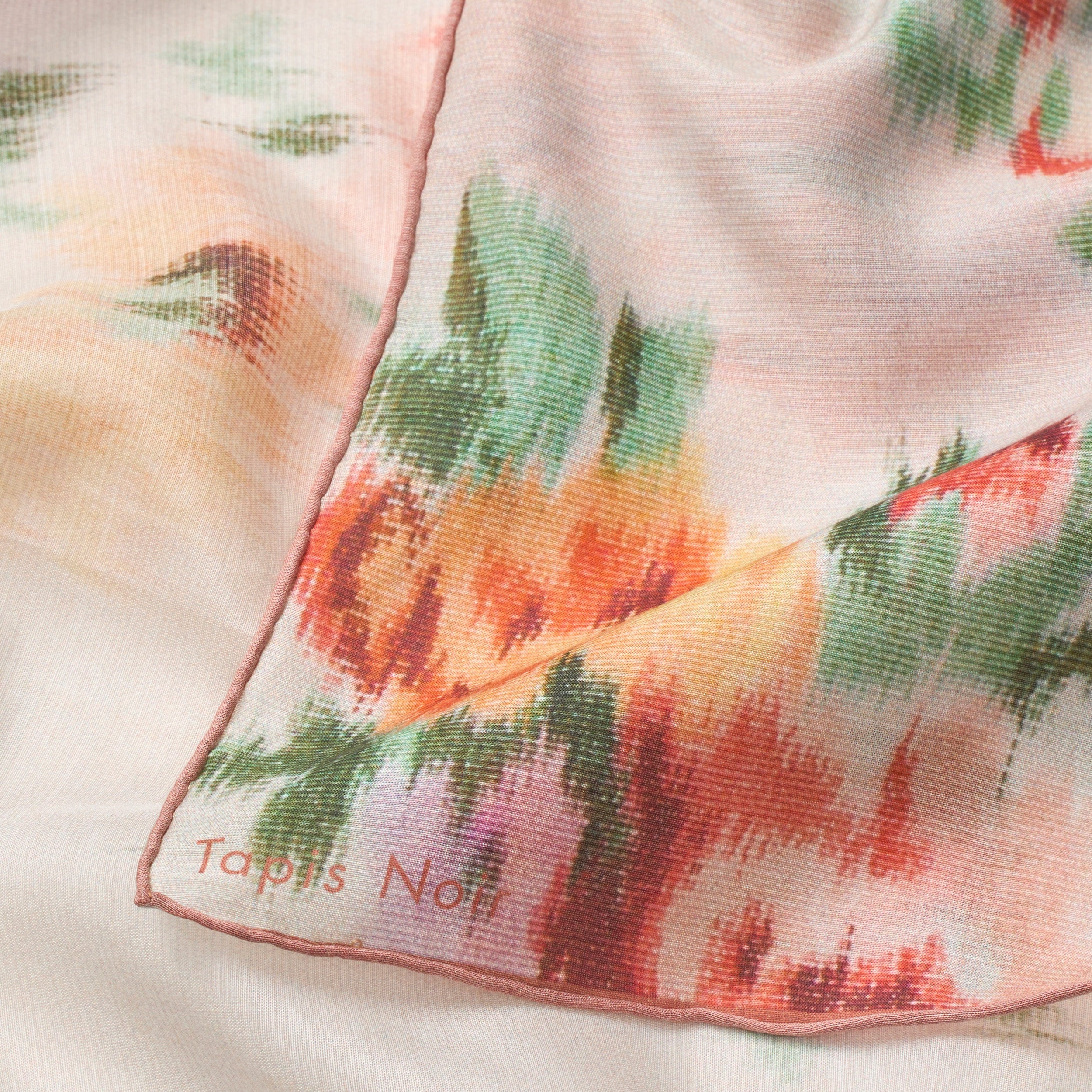 Tapis Noir Stort Let Gult Tørklæde Light (85x85cm) Hvid