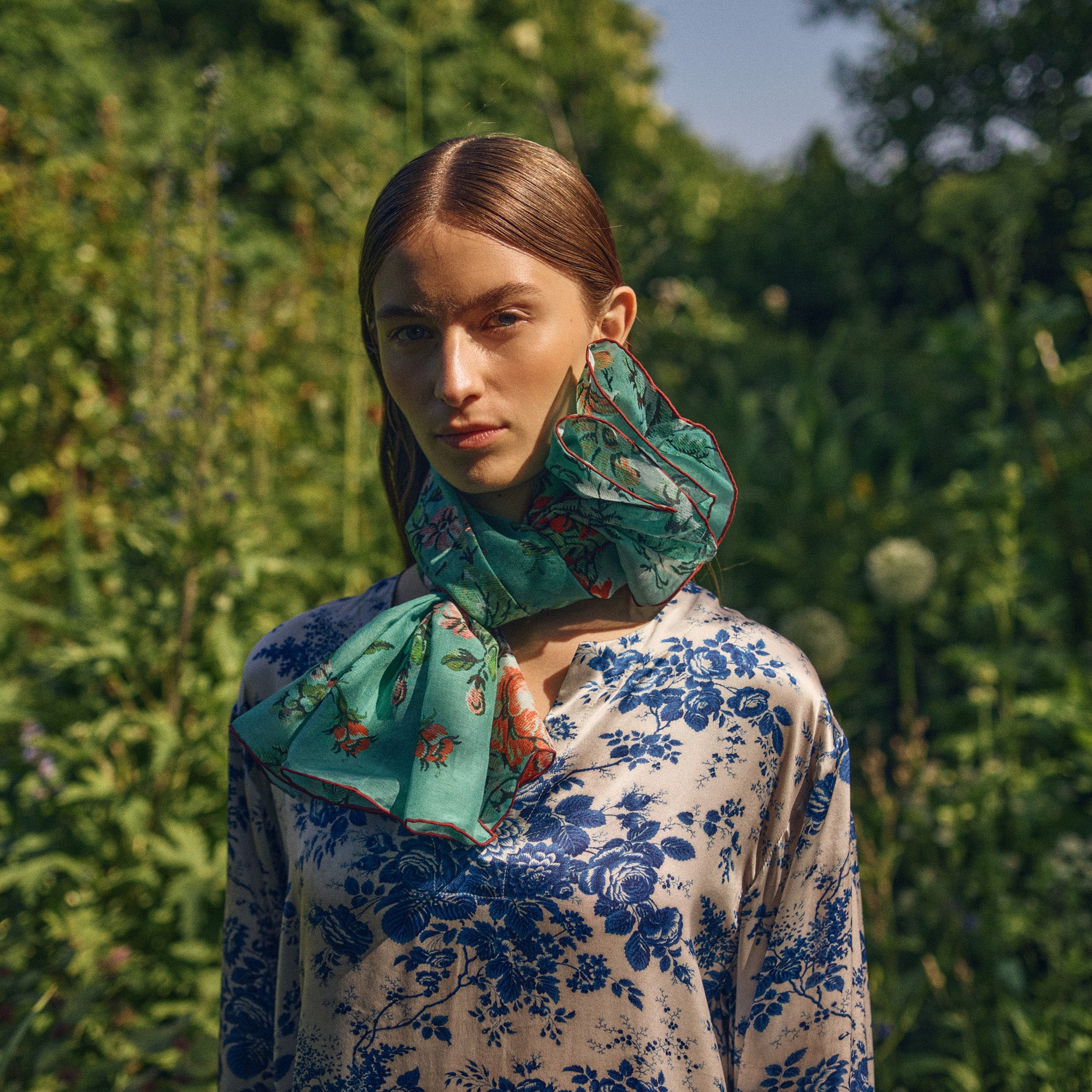 Tapis Noir Stort Let Gult Tørklæde Light (85x85cm) Grøn