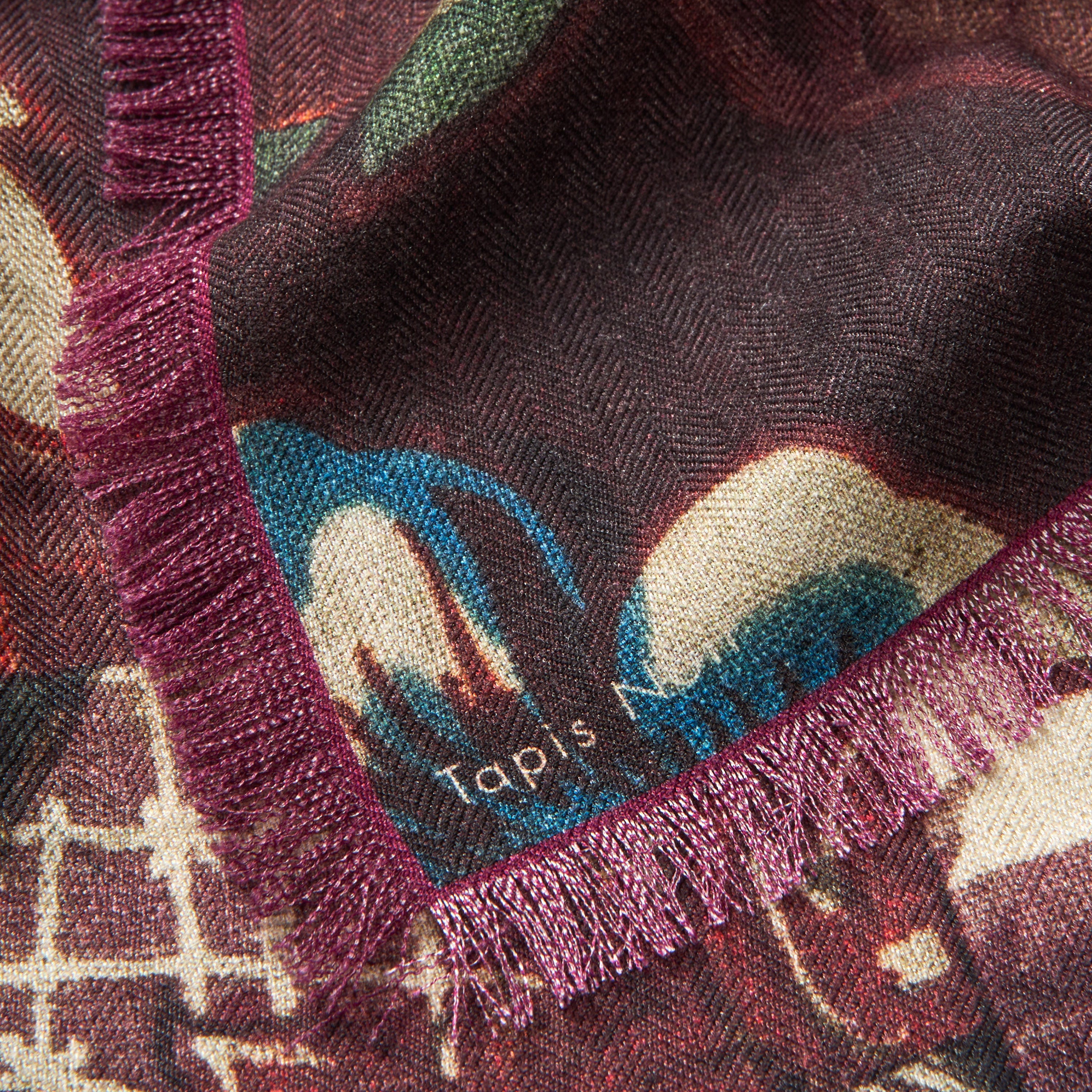 Tapis Noir Uld Lille Gwenyth Tørklæde Wool Small Rød