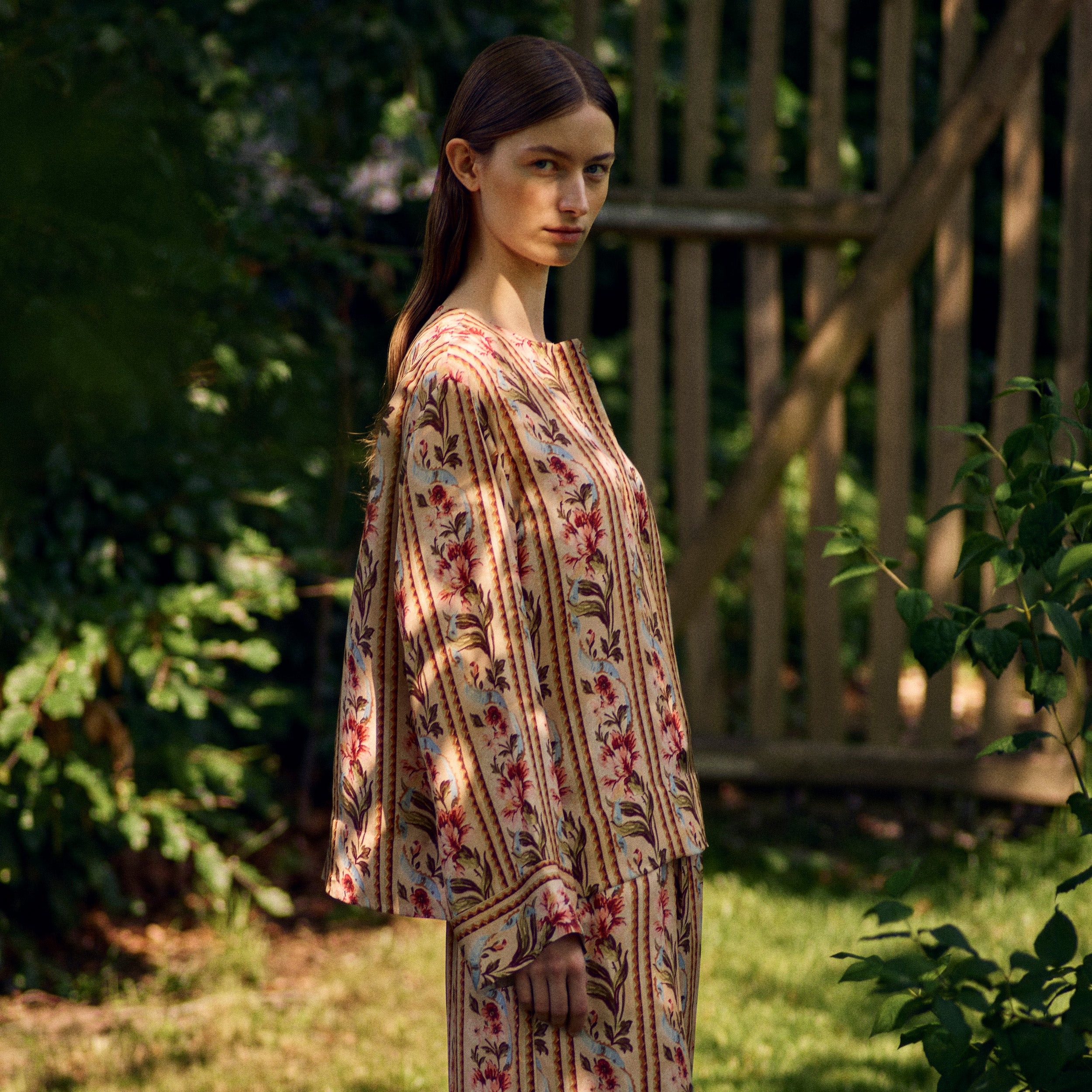 Tapis Noir Danielle Silk Top - Stripe Top Guld