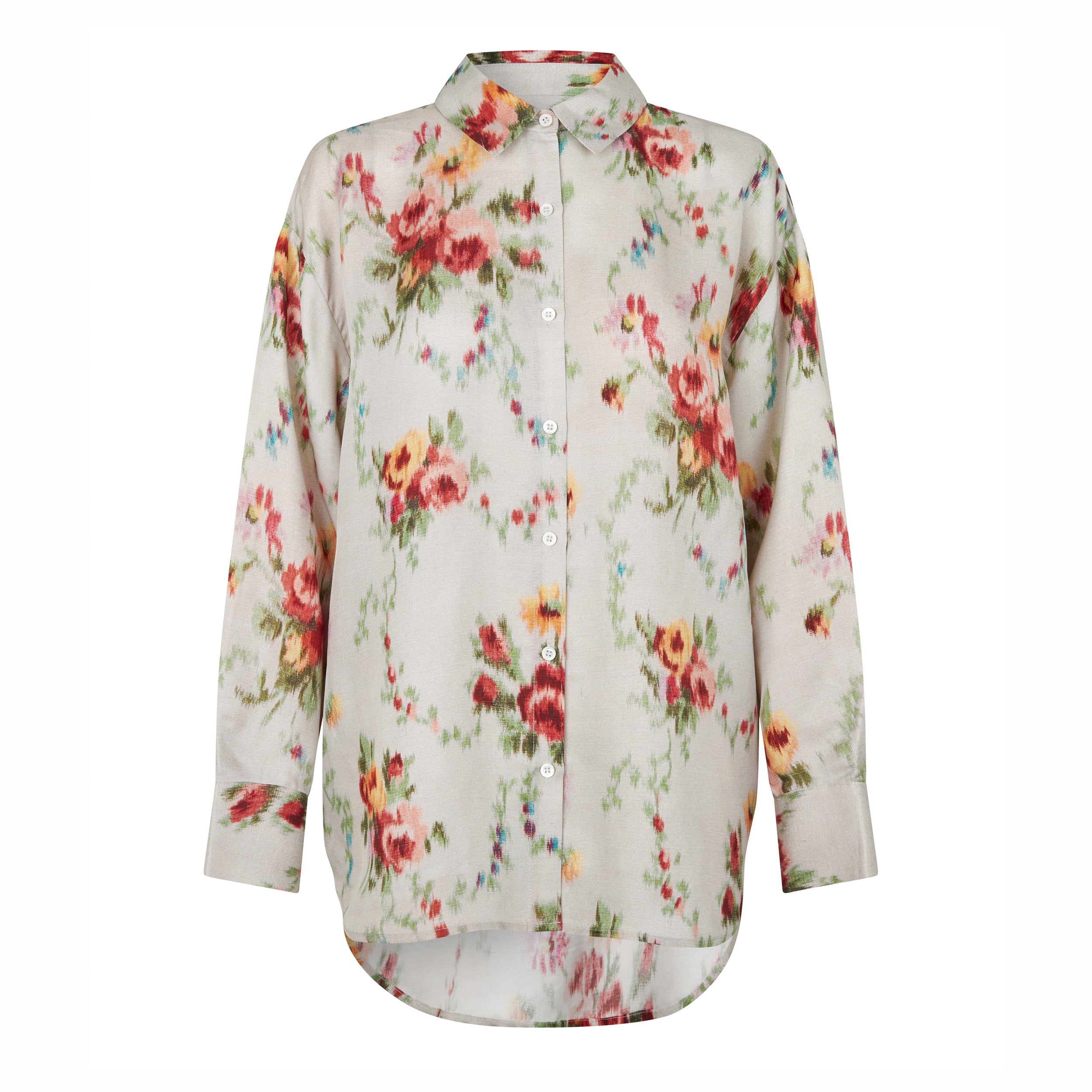 Tapis Noir Darla Silk Shirt - White Shirt Hvid