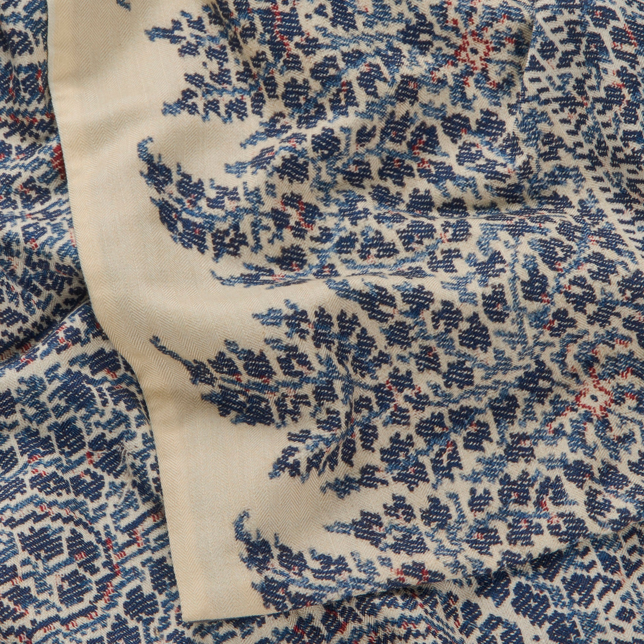 Tapis Noir Dru Kappe - Blå paisley Cape Mørkeblå