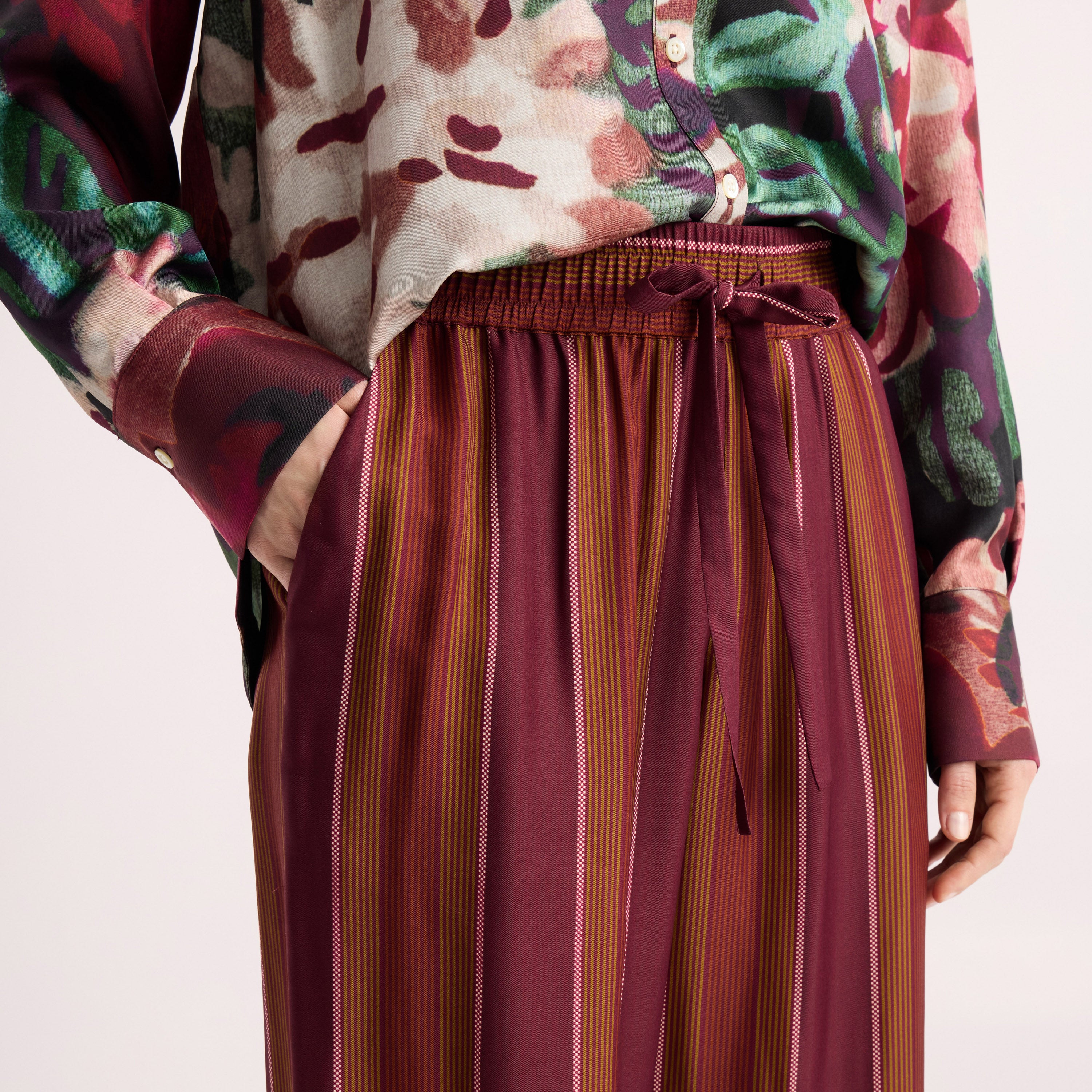 Tapis Noir Fernanda Silk Shirt - Purple Shirt Brun