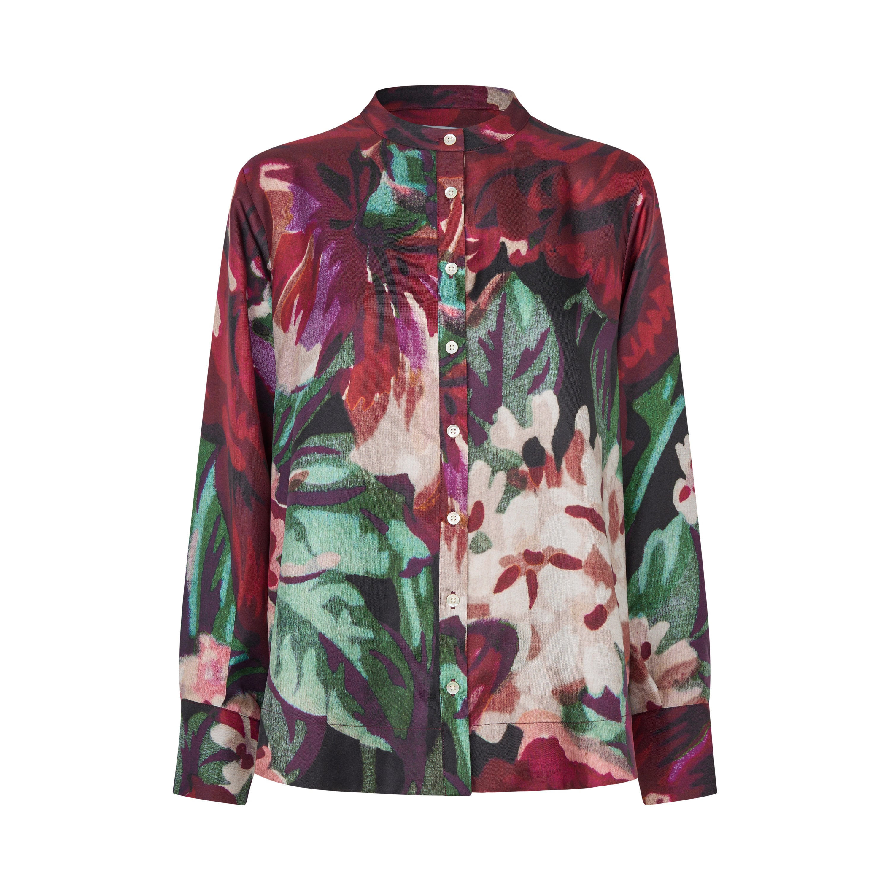 Tapis Noir Fernanda Silk Shirt - Purple Shirt Brun