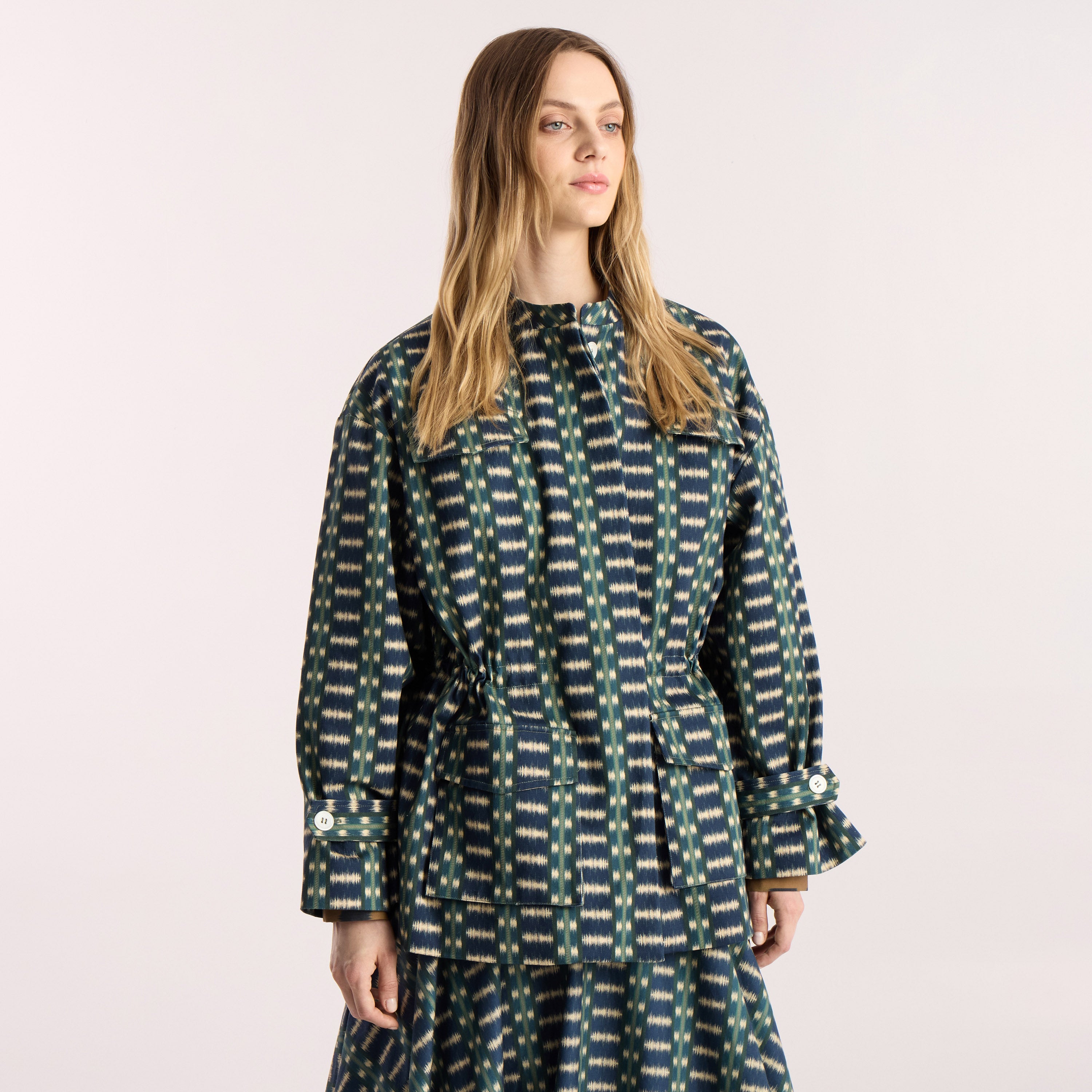 Tapis Noir Flora Cotton Jacket - Blue Jacket Mørkeblå