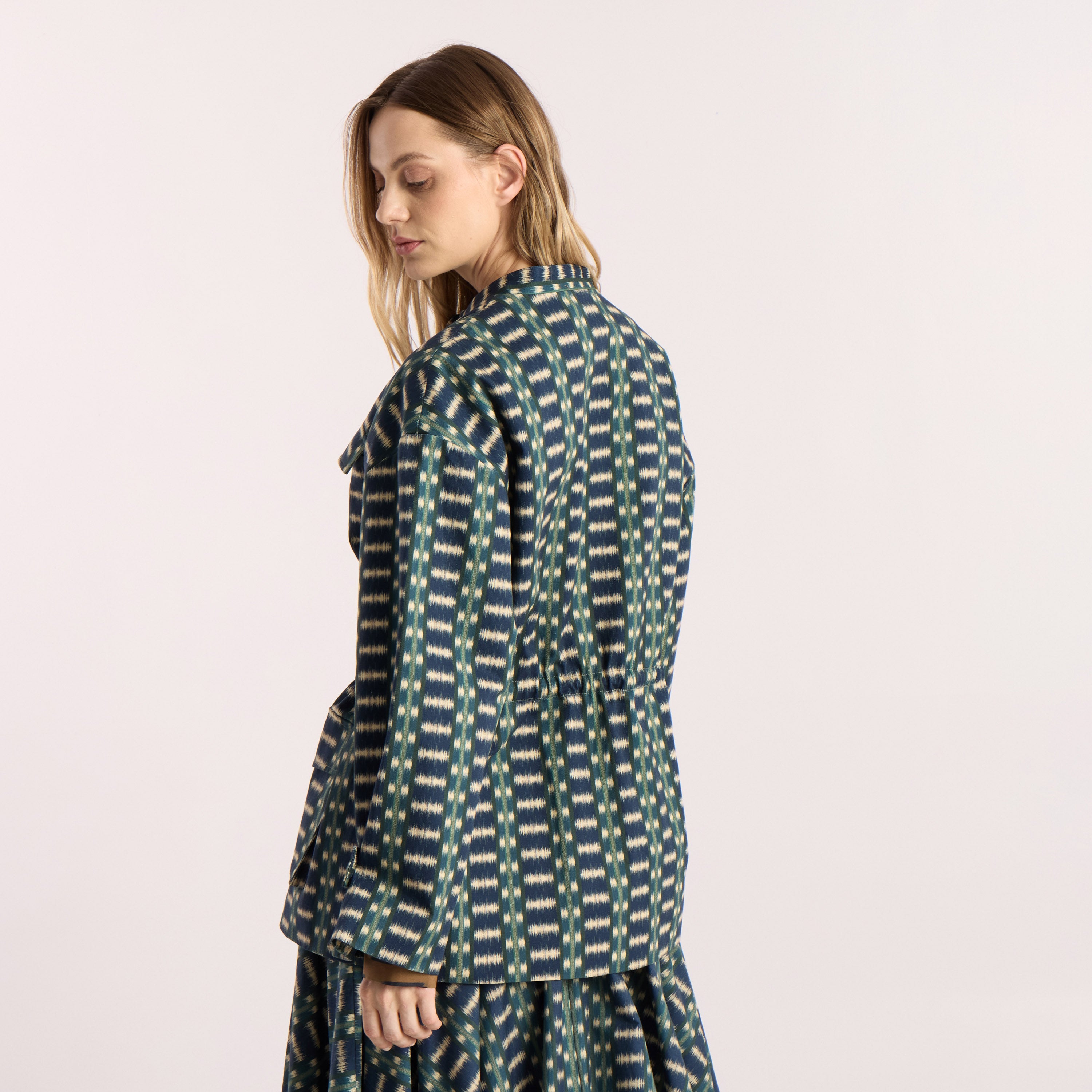 Tapis Noir Flora Cotton Jacket - Blue Jacket Mørkeblå