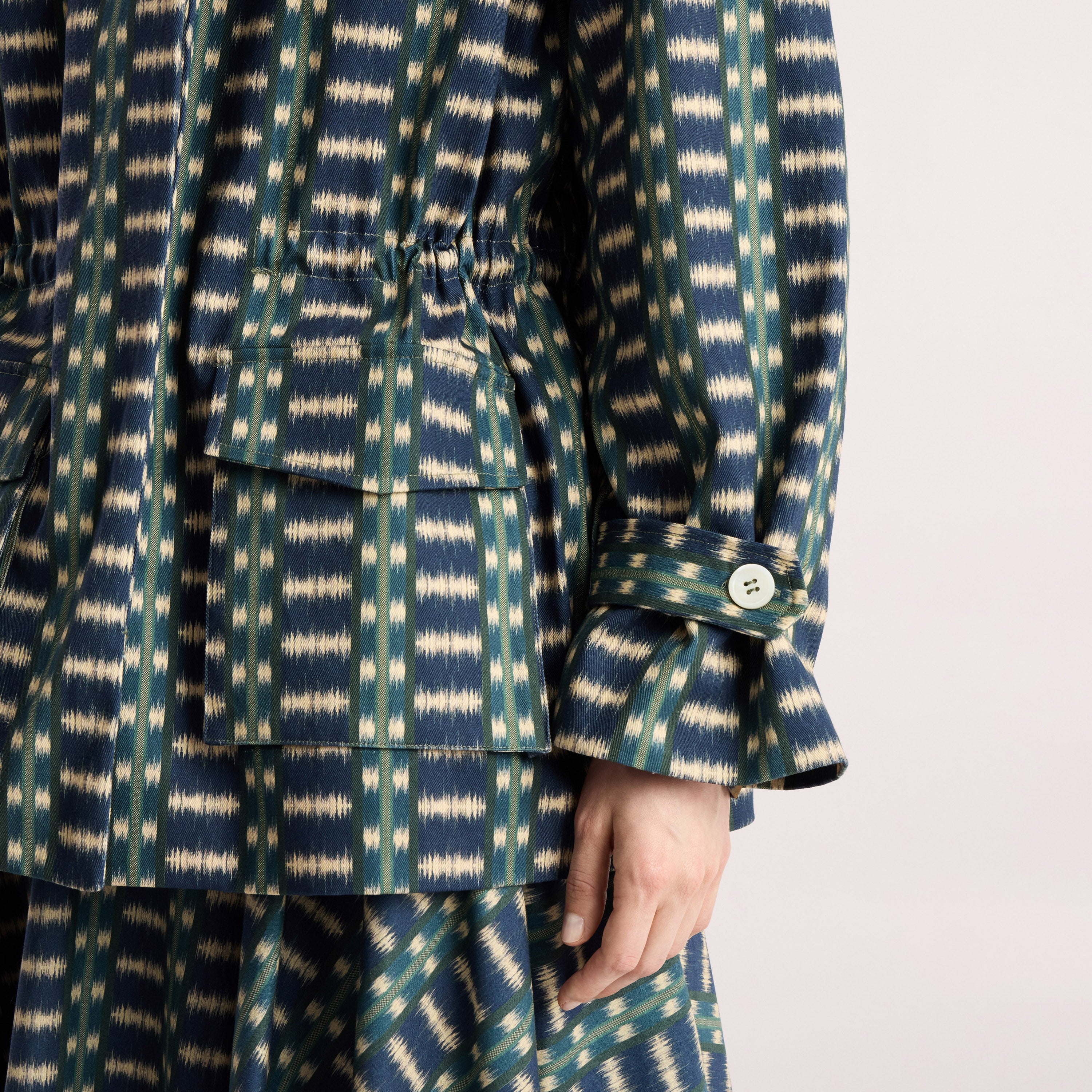 Tapis Noir Flora Cotton Jacket - Blue Jacket Mørkeblå