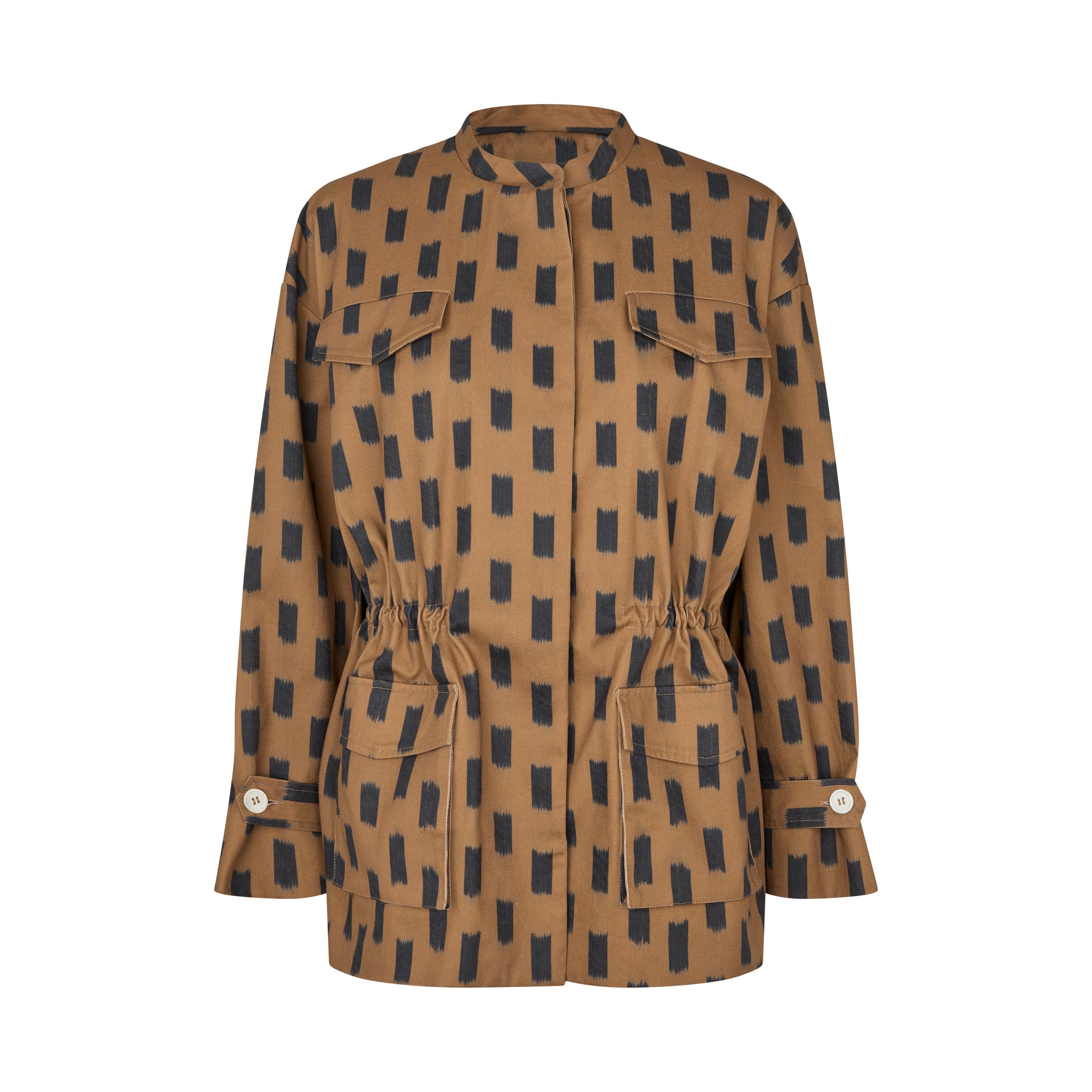 Tapis Noir Flora Cotton Jacket - Camel Jacket Beige