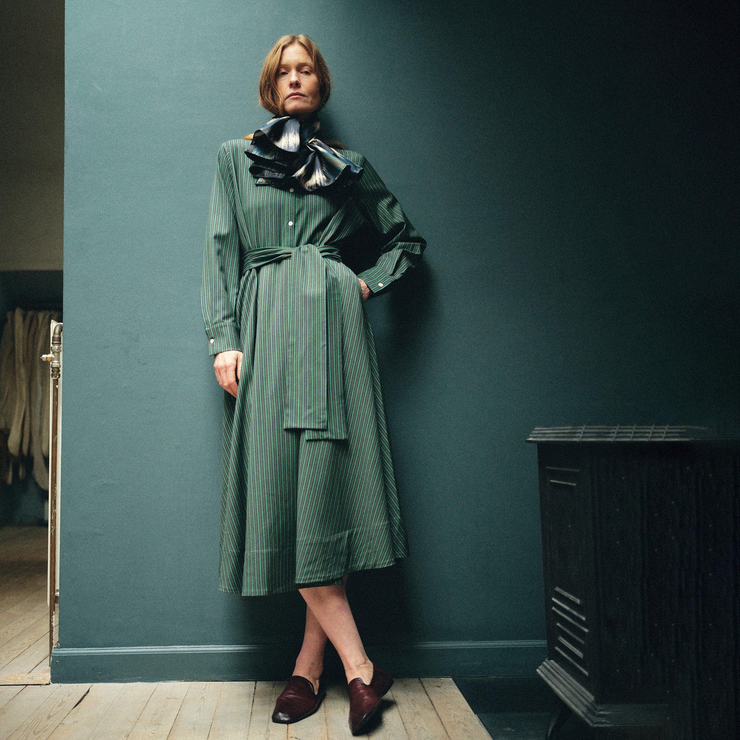 Tapis Noir Florence Uld Kjole - Grøn Dress Grøn