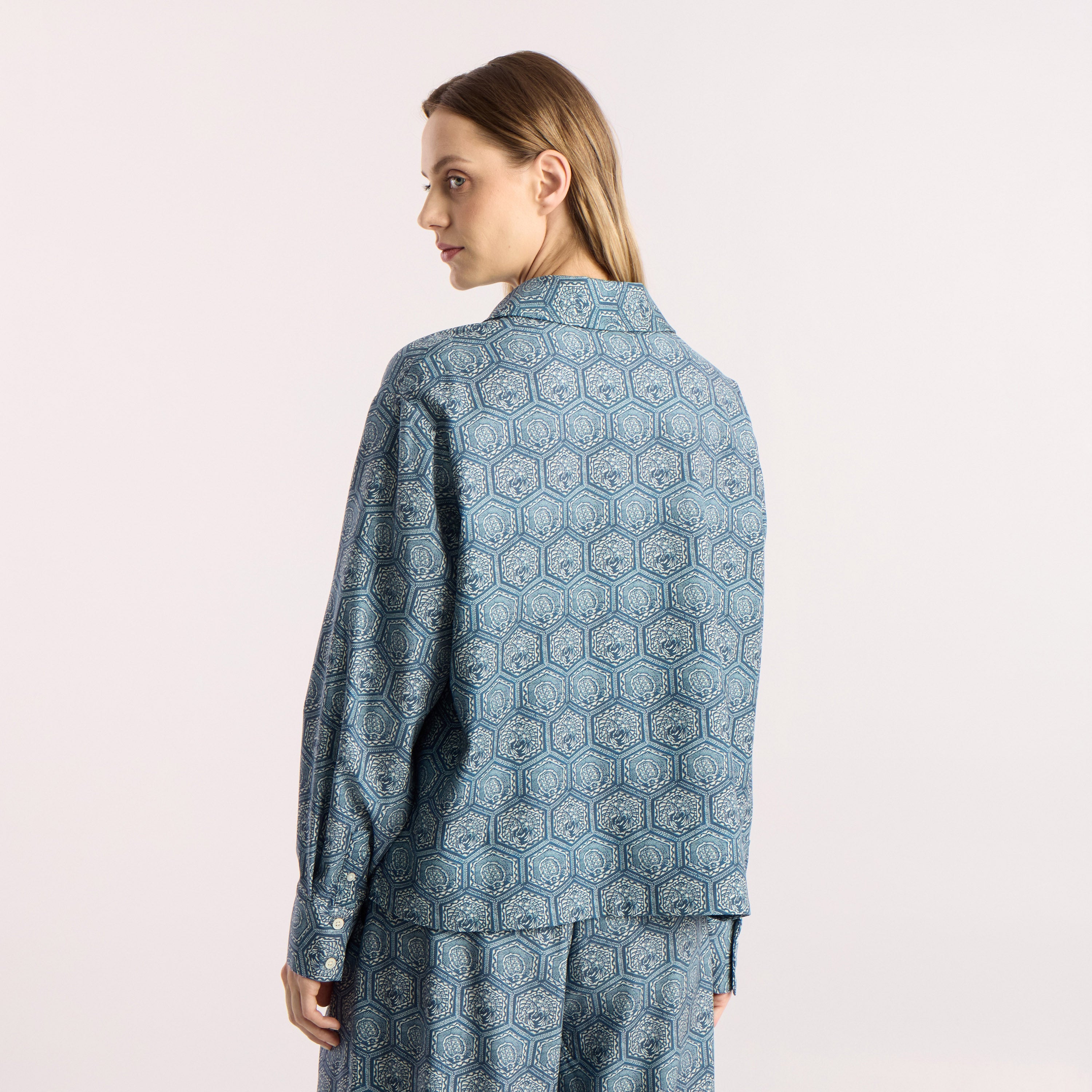Tapis Noir Francisca Uld Skjorte - Blå Shirt Mørkeblå