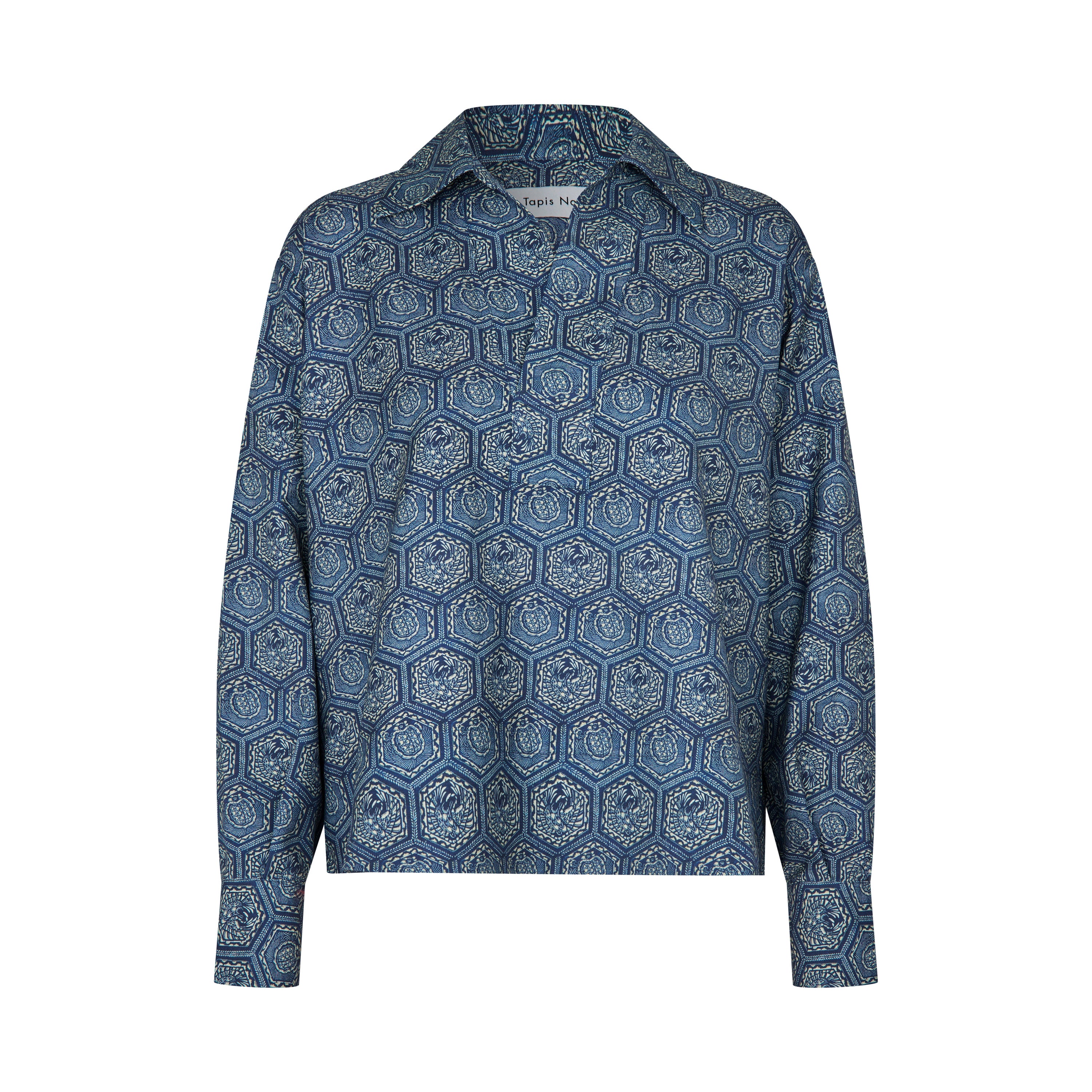 Tapis Noir Francisca Uld Skjorte - Blå Shirt Mørkeblå