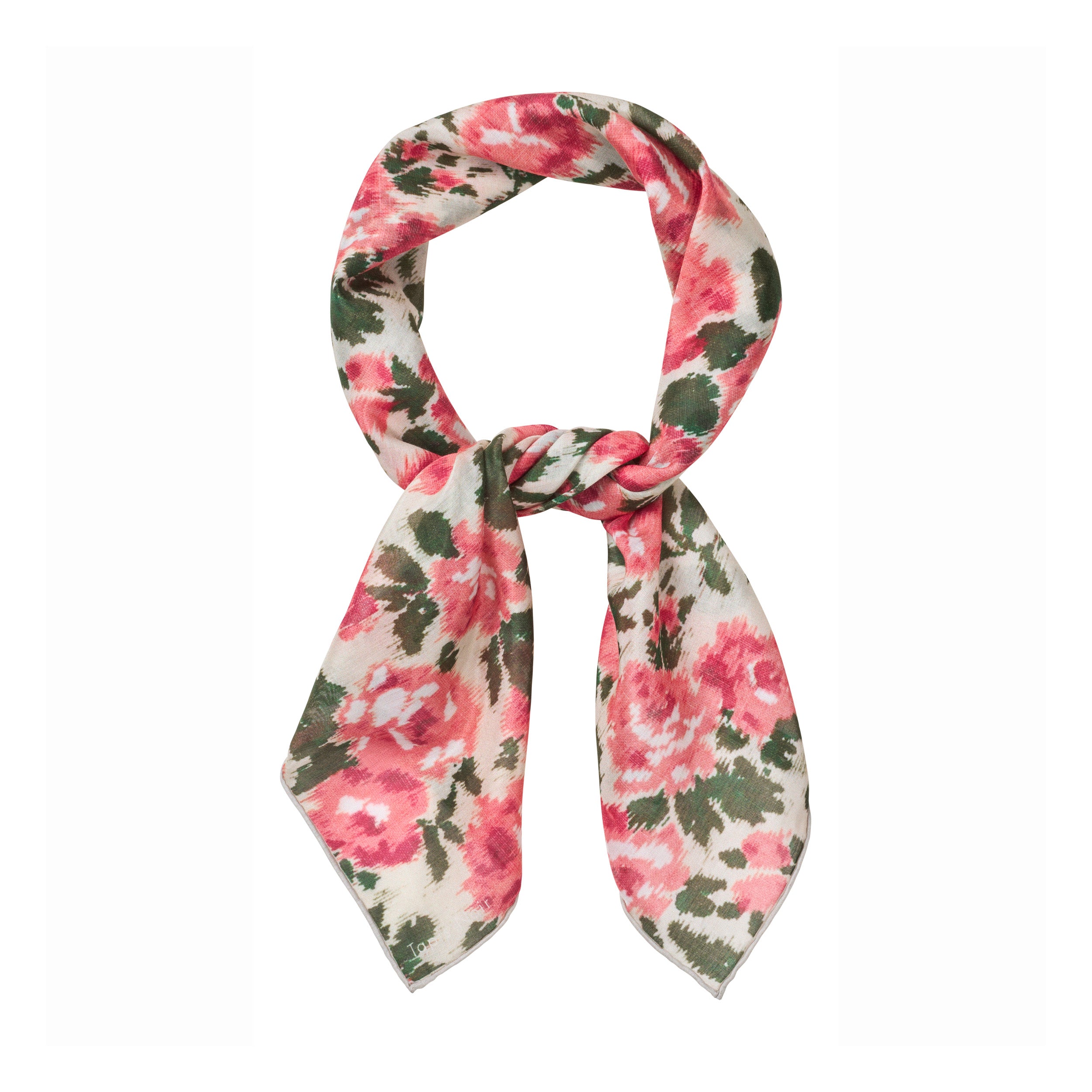 Tapis Noir Let Blomstret Patchwork Tørklæde Light Small (67x67cm) Lyserød