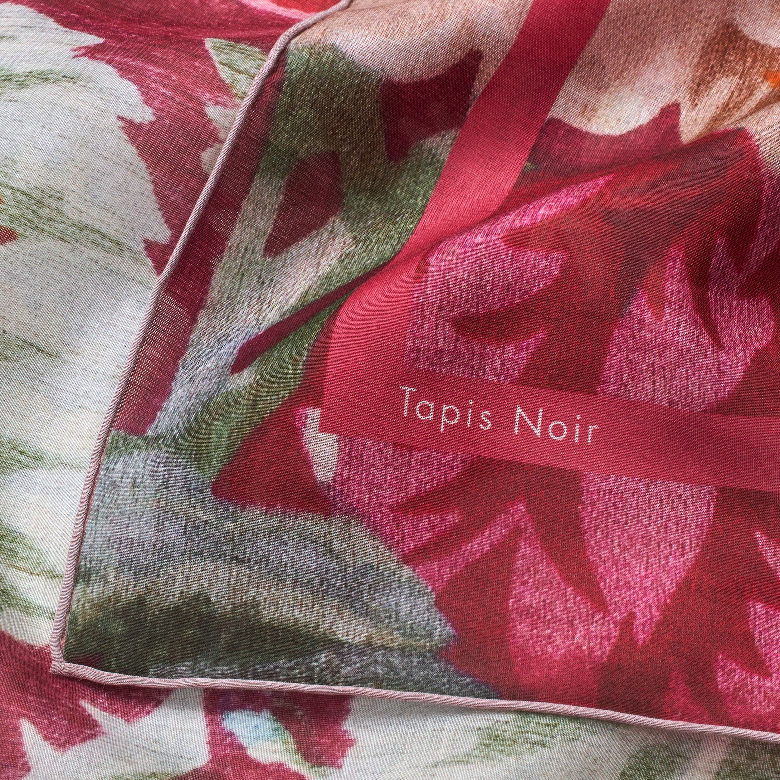 Tapis Noir Let Blomstret Patchwork Tørklæde Light Small (67x67cm) Purple